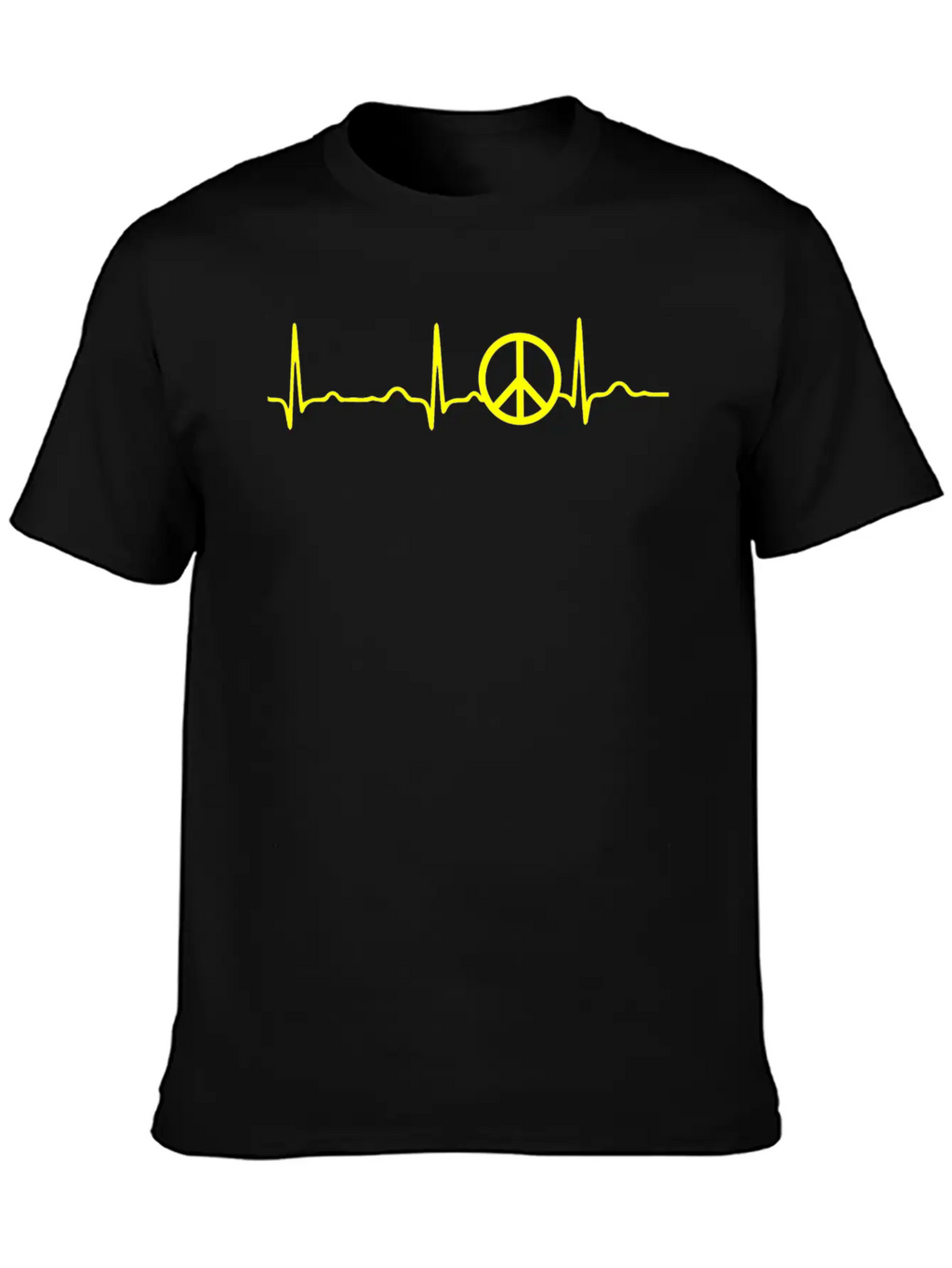 GIFT - PEACE YELLOW Classic Cotton Tee – Unisex Comfort For Any Season