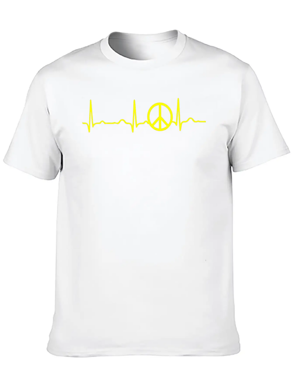 GIFT - PEACE YELLOW Classic Cotton Tee – Unisex Comfort For Any Season