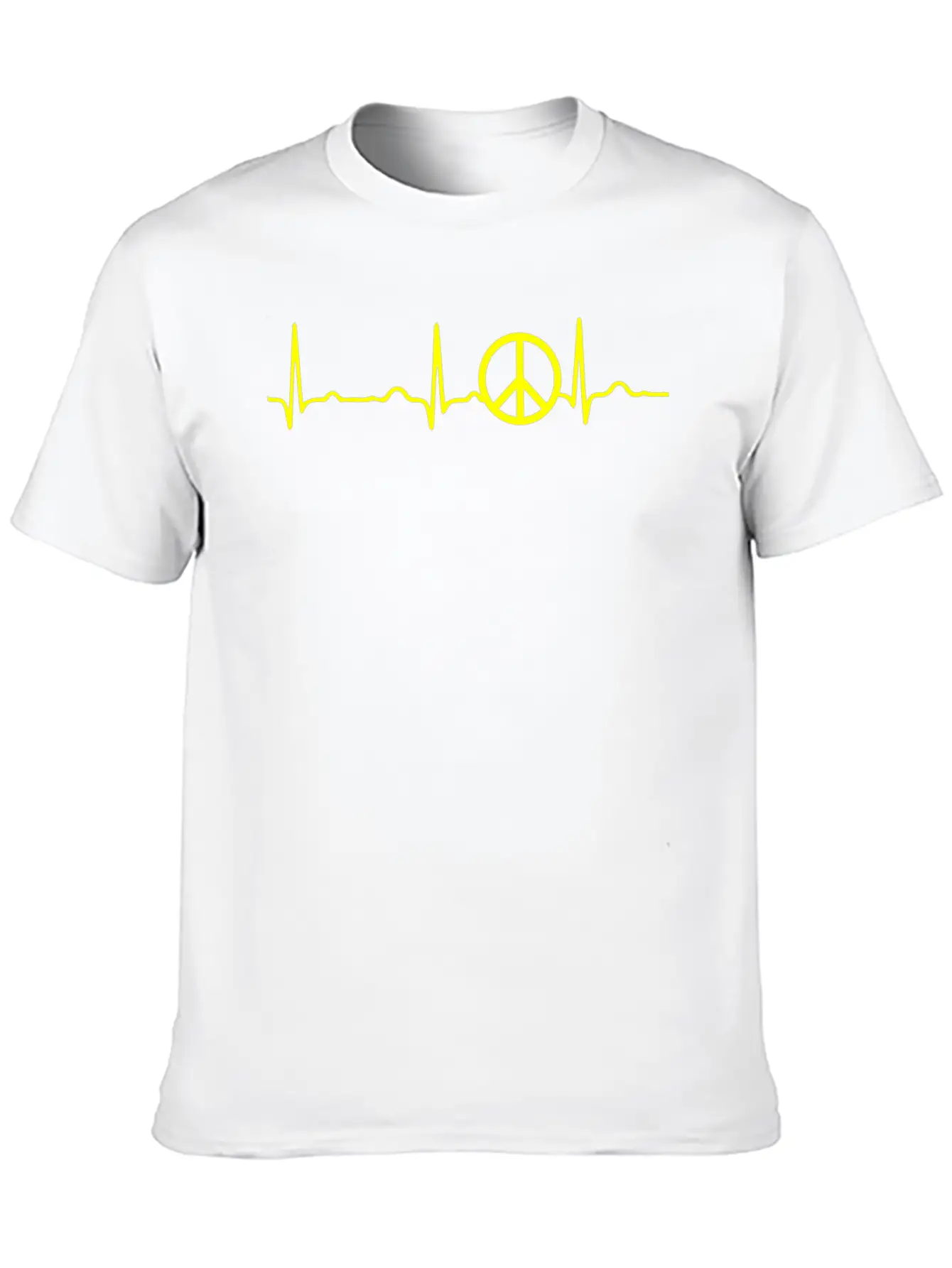 GIFT - PEACE YELLOW Classic Cotton Tee – Unisex Comfort For Any Season