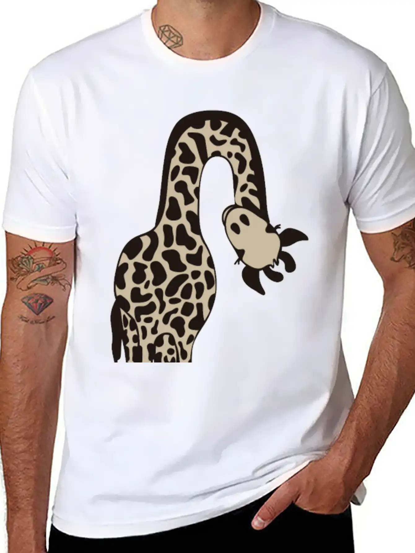 Giraffe Classic Cotton Tee – Unisex Comfort For Any Season