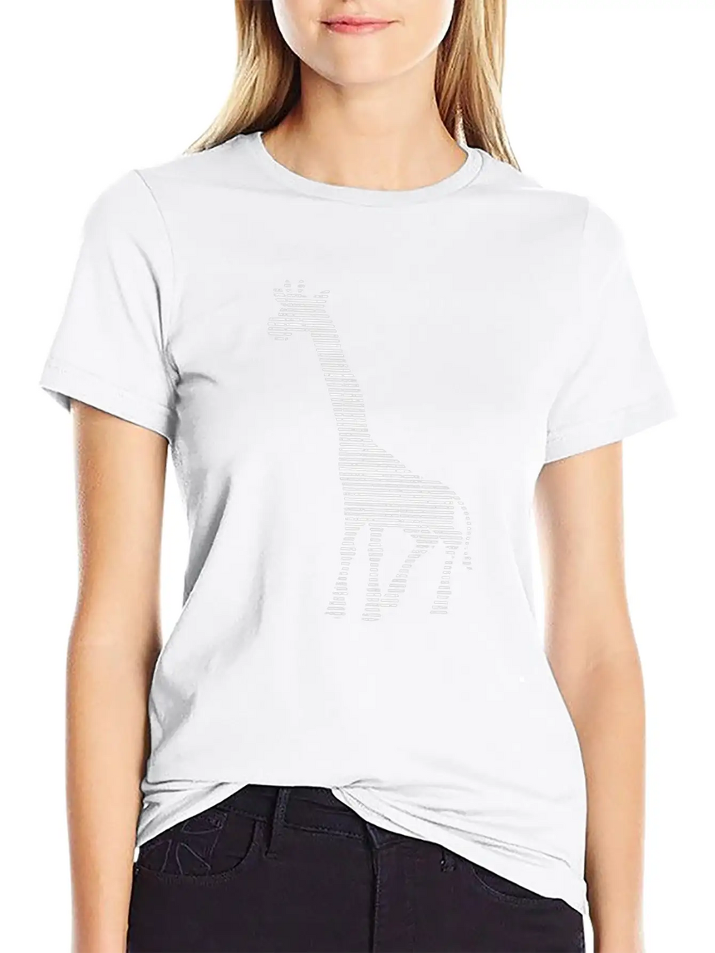 Giraffe Essential Cotton Tee For Daily Outfits – Unisex Style