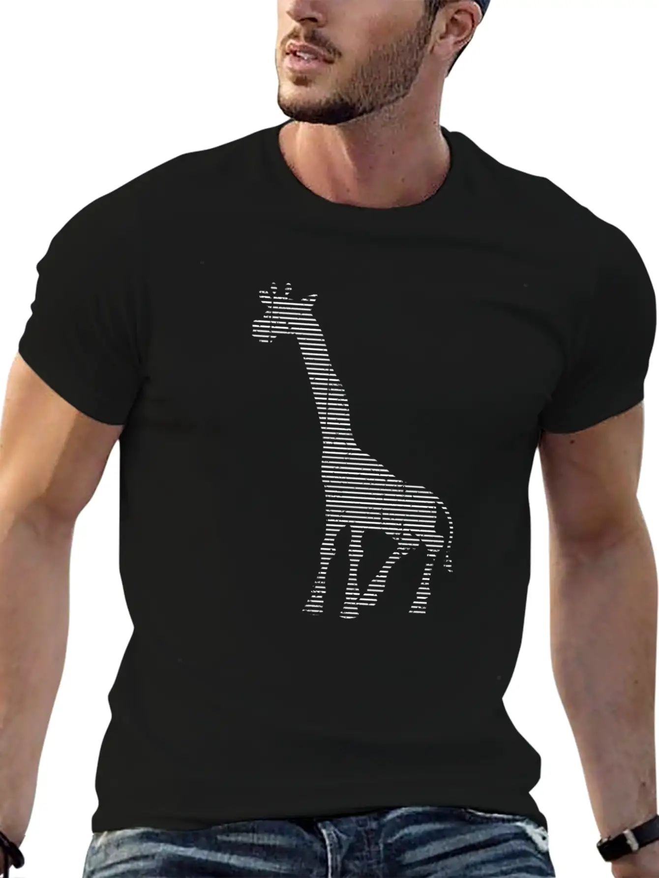 Giraffe Essential Cotton Tee For Daily Outfits – Unisex Style