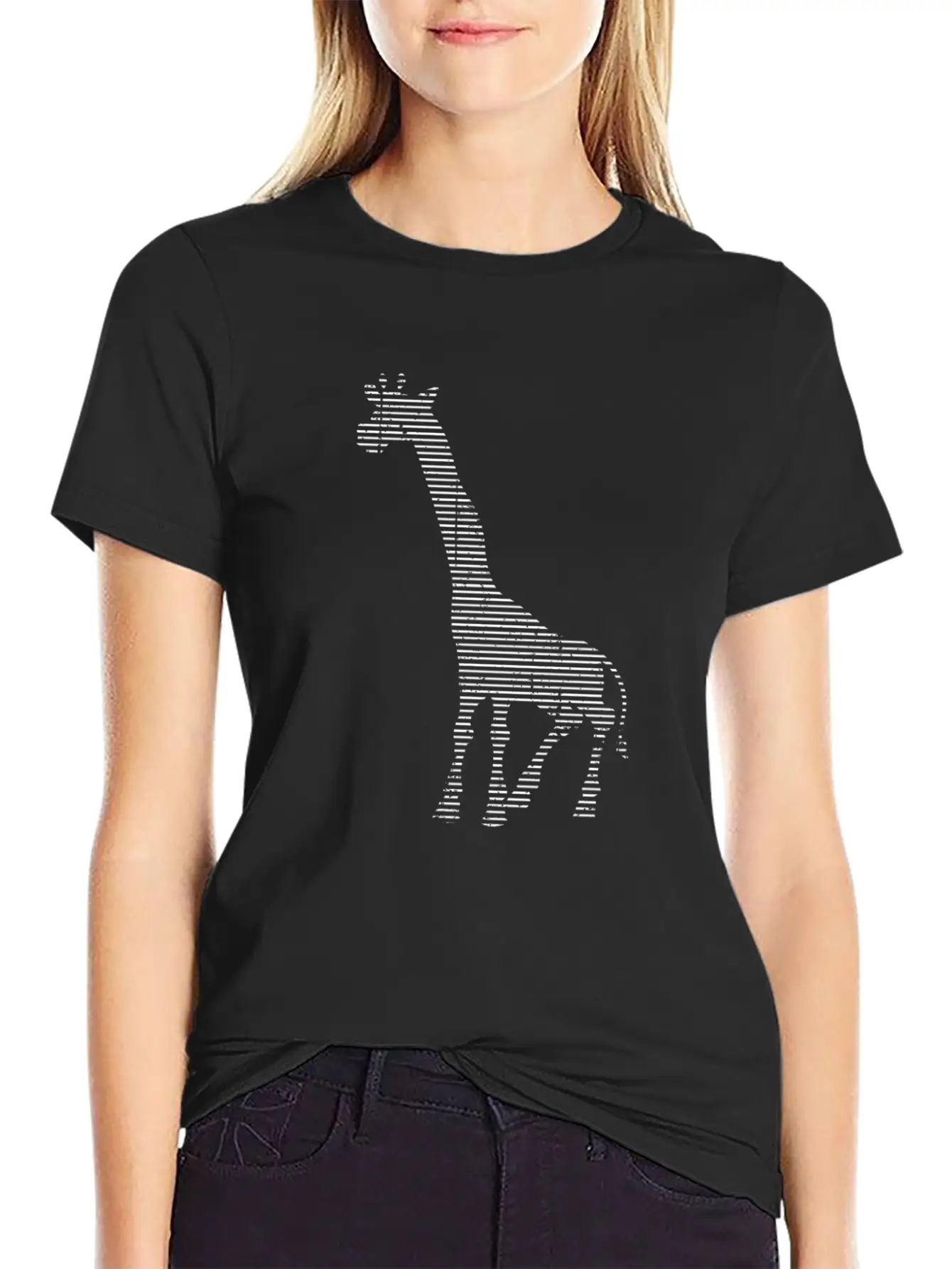 Giraffe Essential Cotton Tee For Daily Outfits – Unisex Style