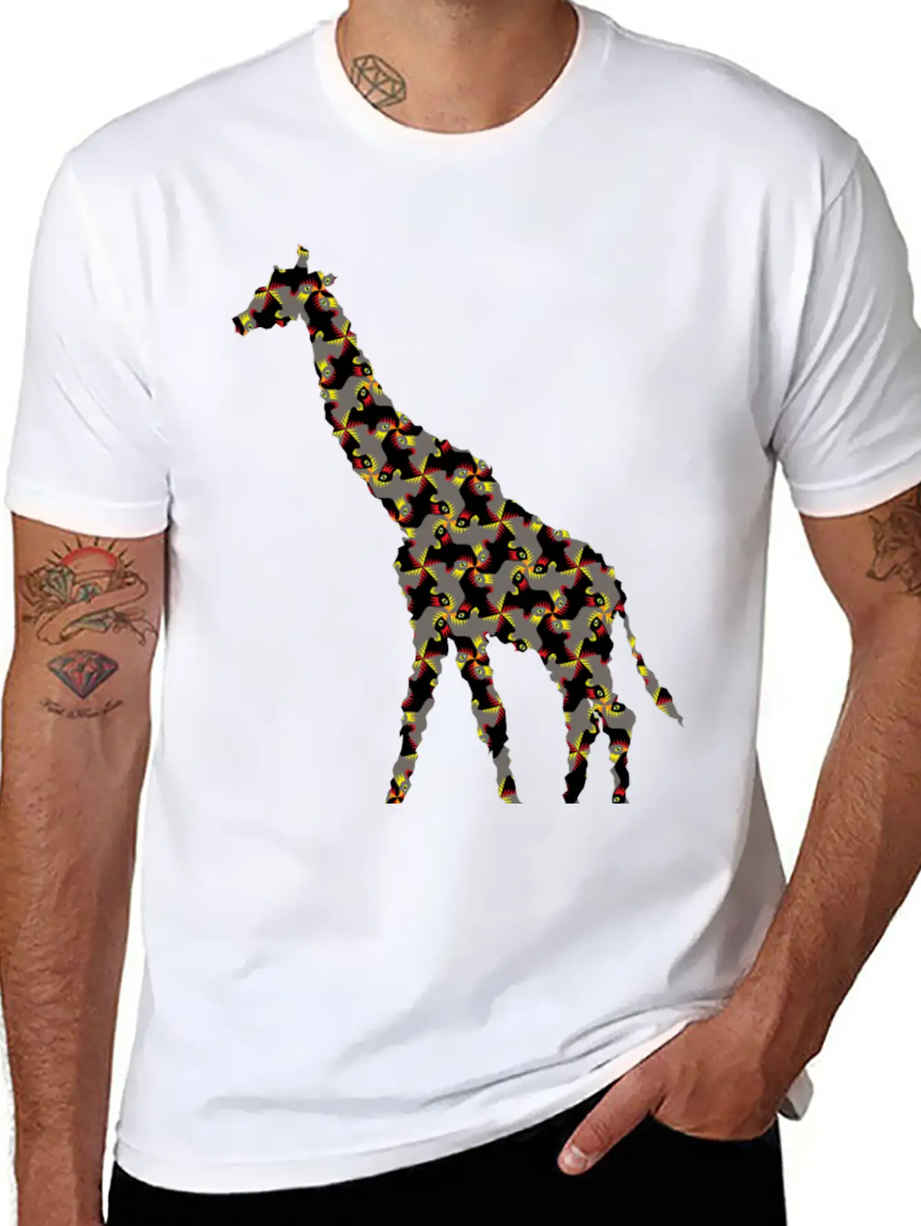 Giraffe Exclusive Design Africa Graphic Gift Idea Classic Cotton Tee – Unisex Comfort For Any Season