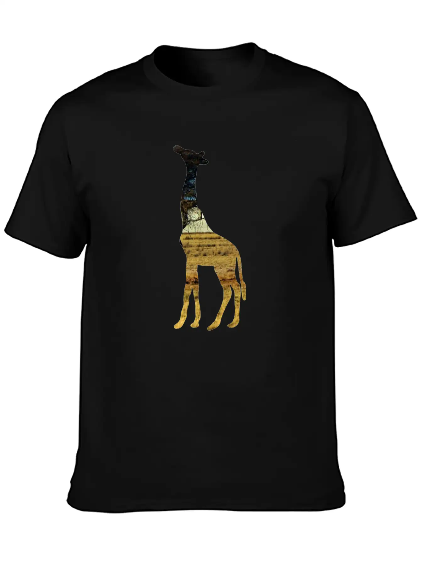 Giraffe In The Steppe Classic Cotton Tee – Unisex Comfort For Any Season