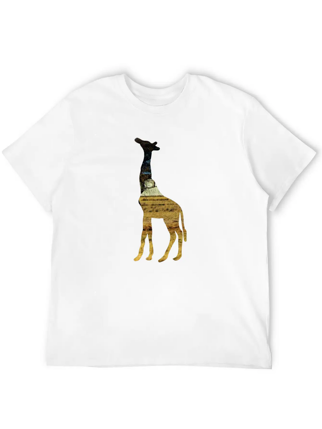 Giraffe In The Steppe Classic Cotton Tee – Unisex Comfort For Any Season