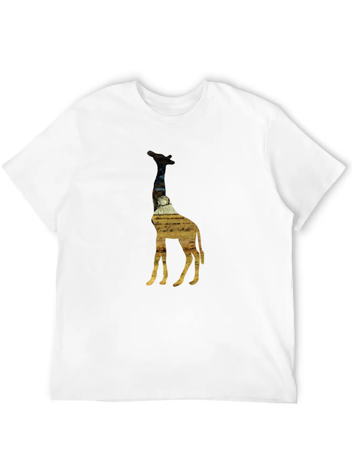 Giraffe In The Steppe Classic Cotton Tee – Unisex Comfort For Any Season