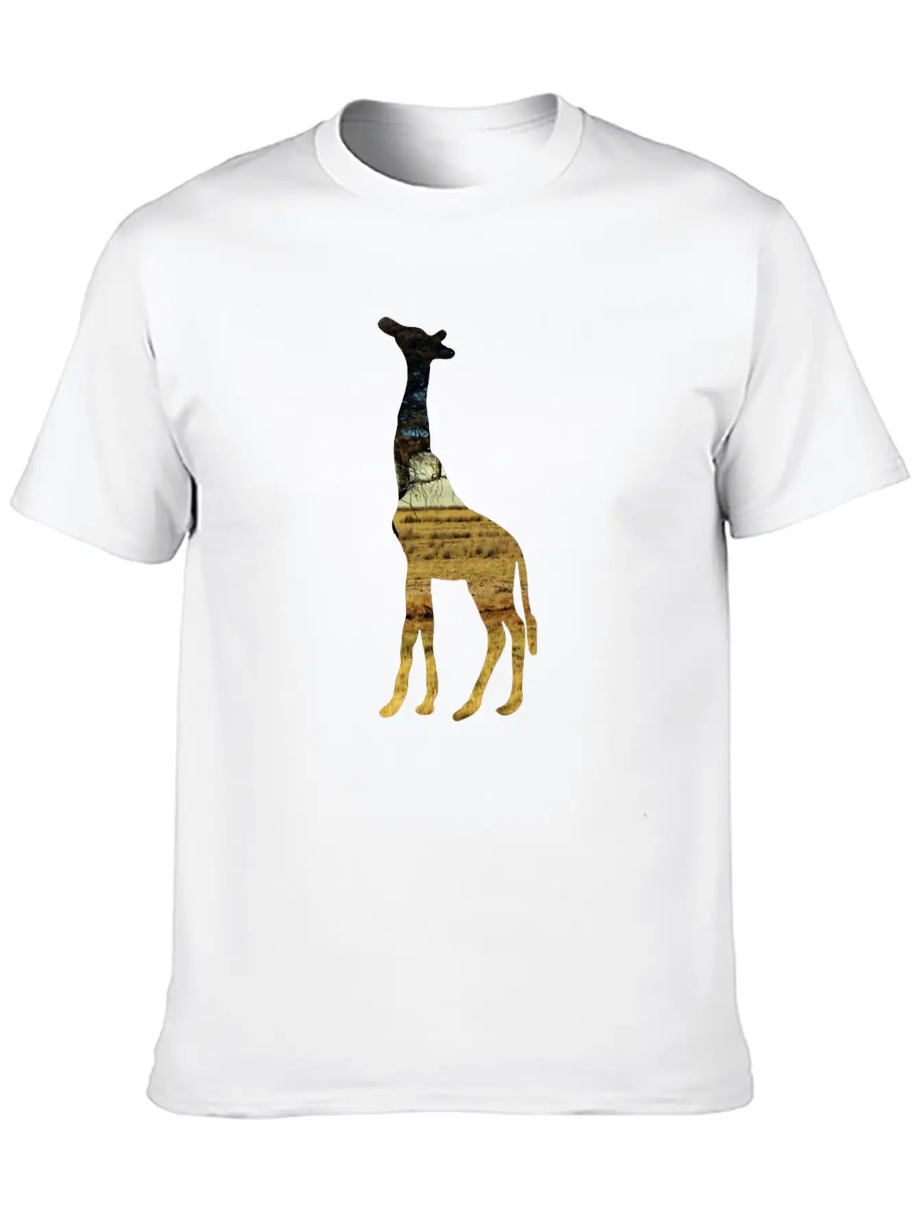 Giraffe In The Steppe Classic Cotton Tee – Unisex Comfort For Any Season