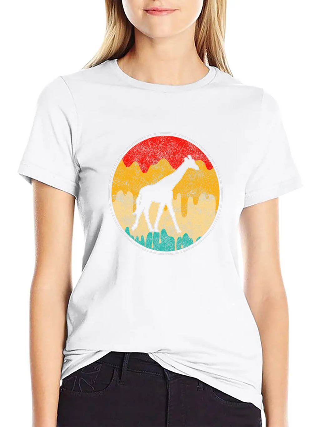 Giraffe Retro Classic Cotton Tee – Unisex Comfort For Any Season