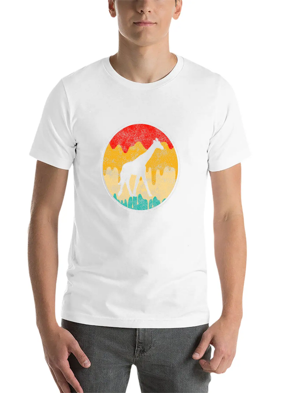 Giraffe Retro Classic Cotton Tee – Unisex Comfort For Any Season
