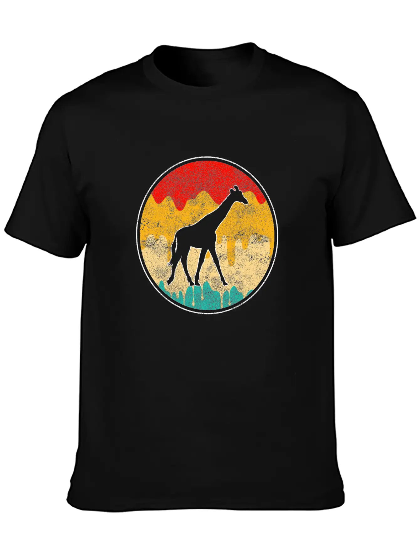 Giraffe Retro Classic Cotton Tee – Unisex Comfort For Any Season