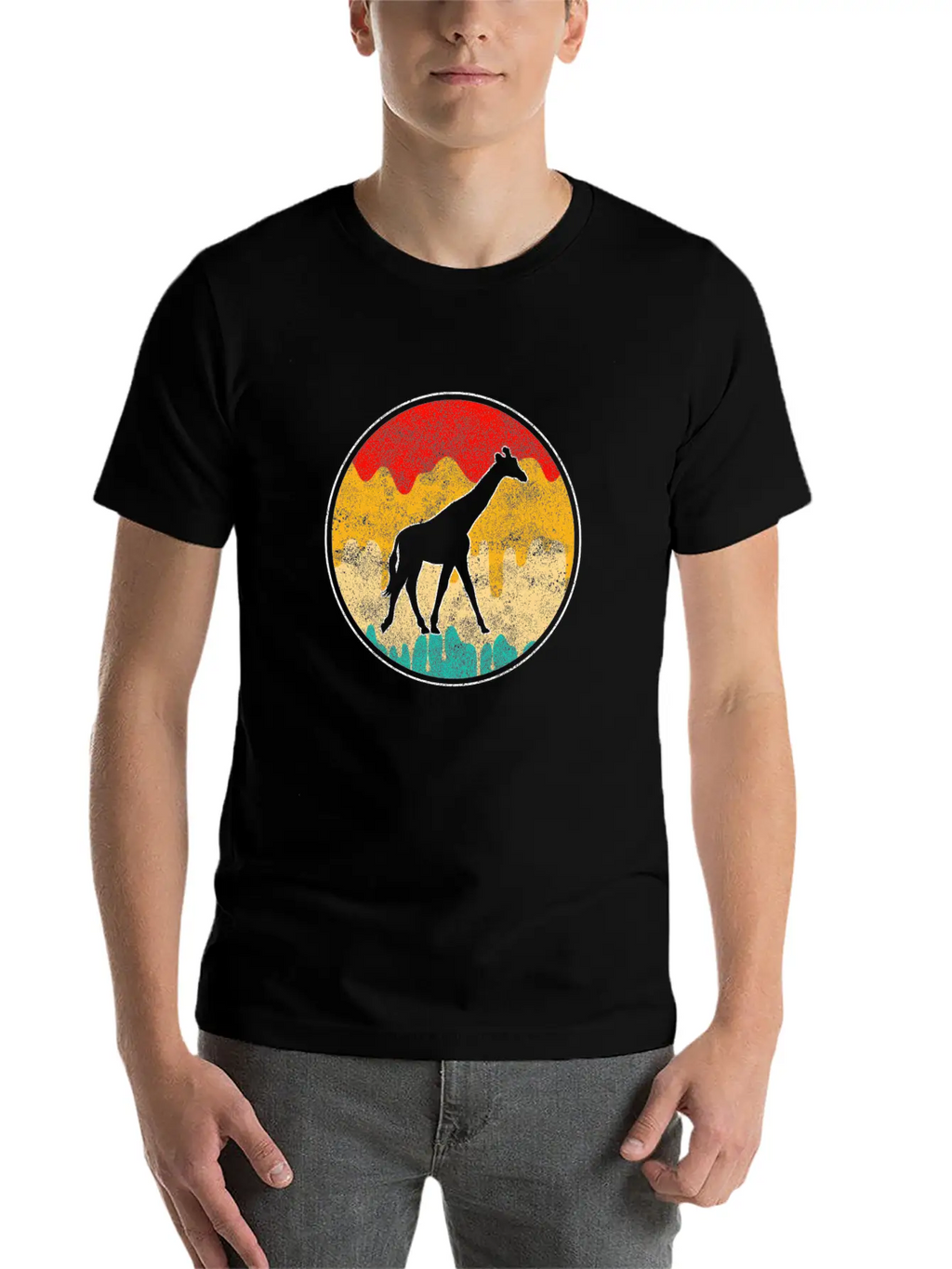Giraffe Retro Classic Cotton Tee – Unisex Comfort For Any Season