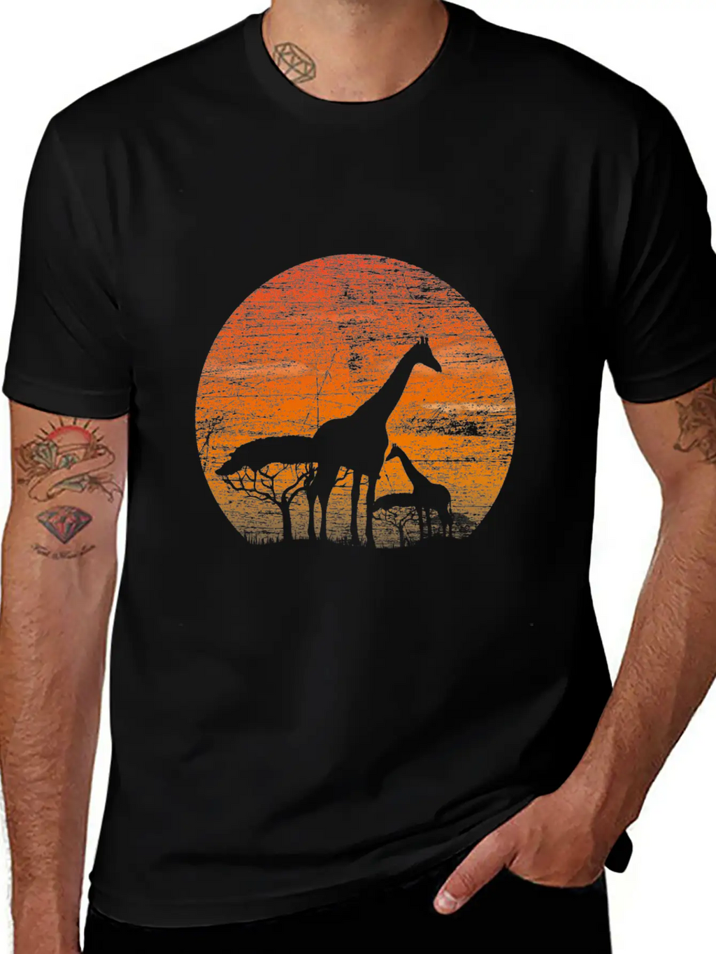 Giraffe Safari Relaxed Everyday Tee – Lightweight And Durable Cotton