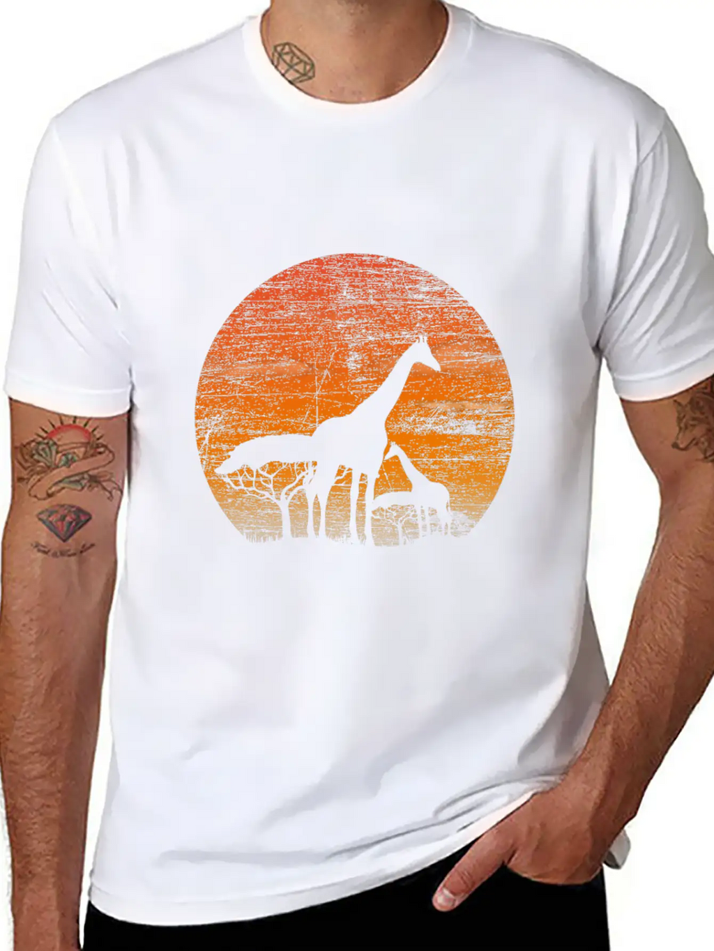 Giraffe Safari Relaxed Everyday Tee – Lightweight And Durable Cotton