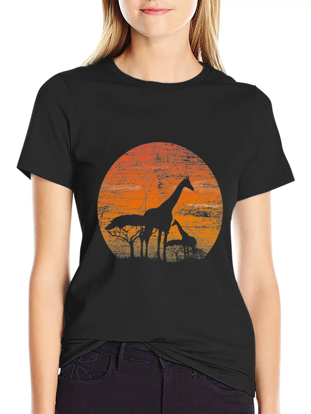 Giraffe Safari Relaxed Everyday Tee – Lightweight And Durable Cotton