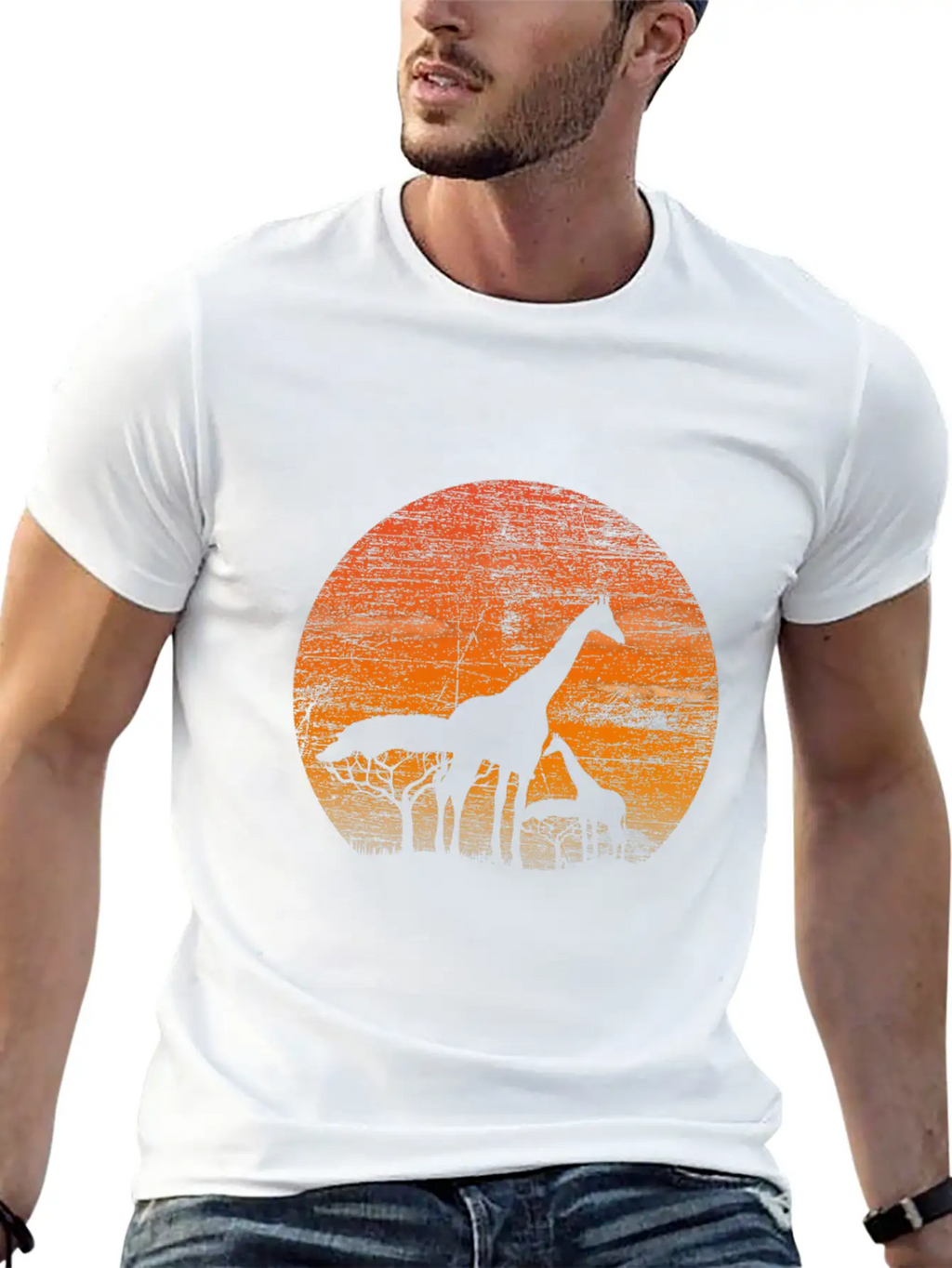 Giraffe Safari Relaxed Everyday Tee – Lightweight And Durable Cotton