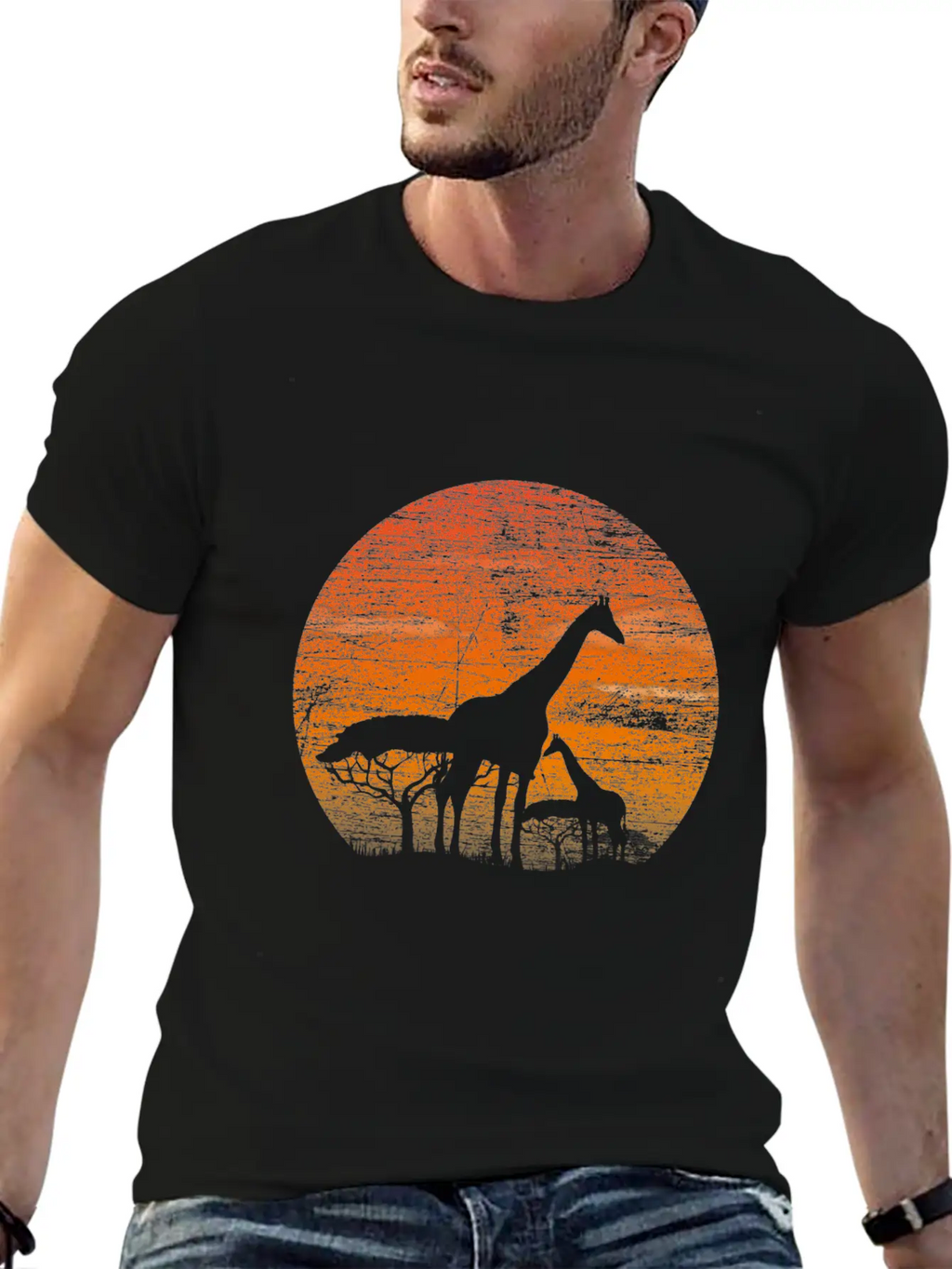 Giraffe Safari Relaxed Everyday Tee – Lightweight And Durable Cotton
