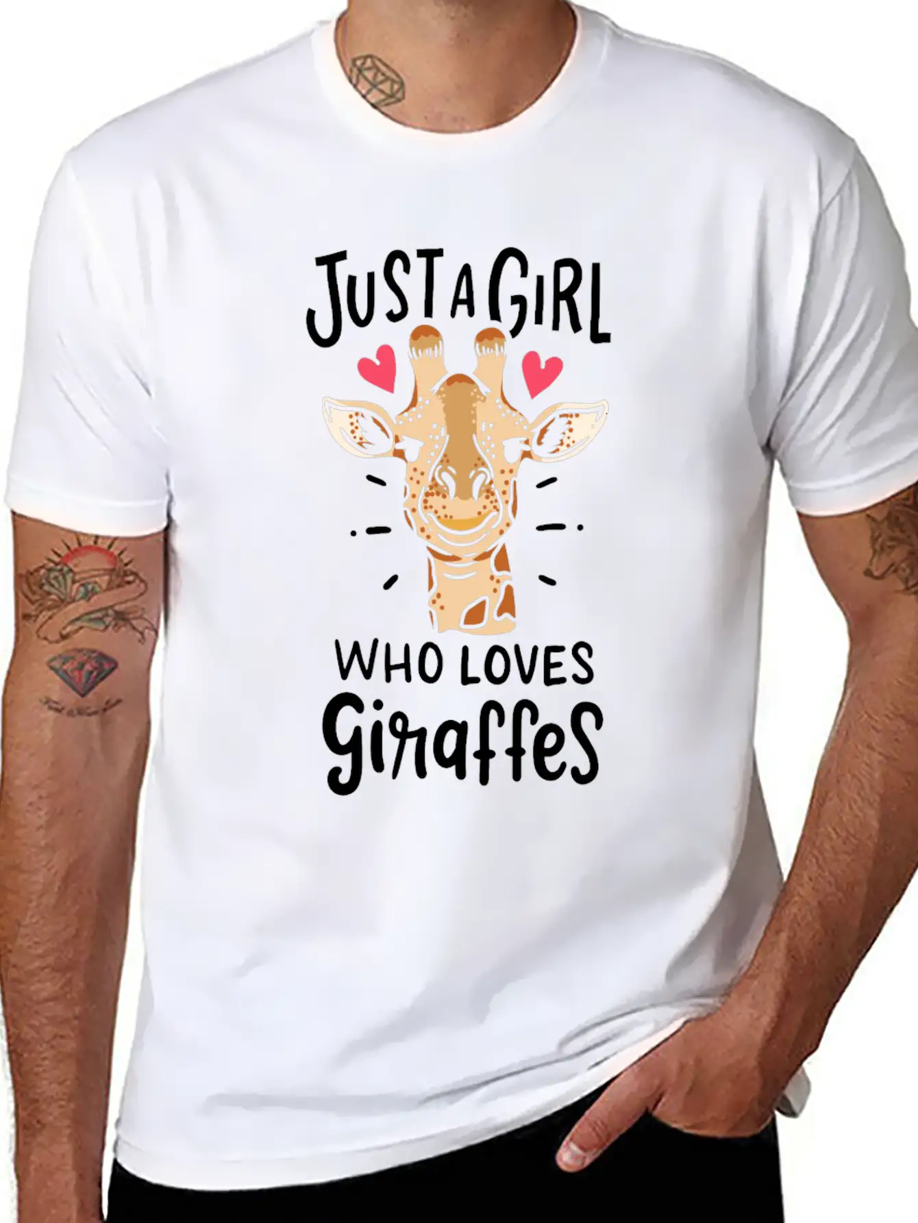 Giraffe Stylish Everyday T-Shirt – Unisex Basic Cotton Tee
