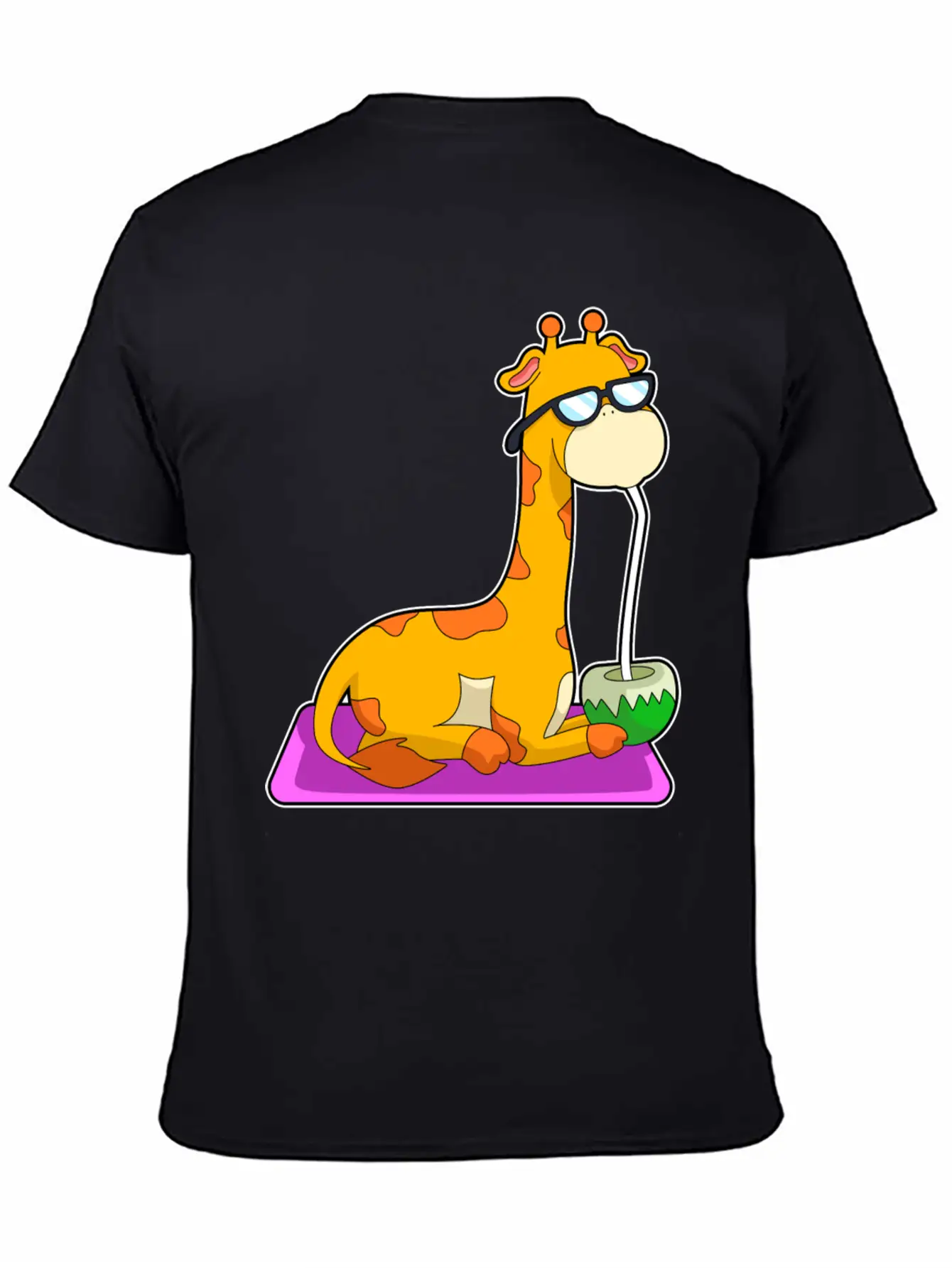 Giraffe With Coconut Unisex Casual T-Shirt – Clean Design For Daily Comfort