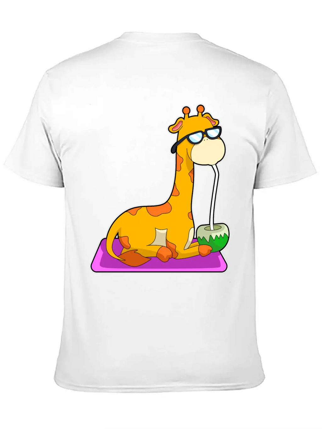 Giraffe With Coconut Unisex Casual T-Shirt – Clean Design For Daily Comfort