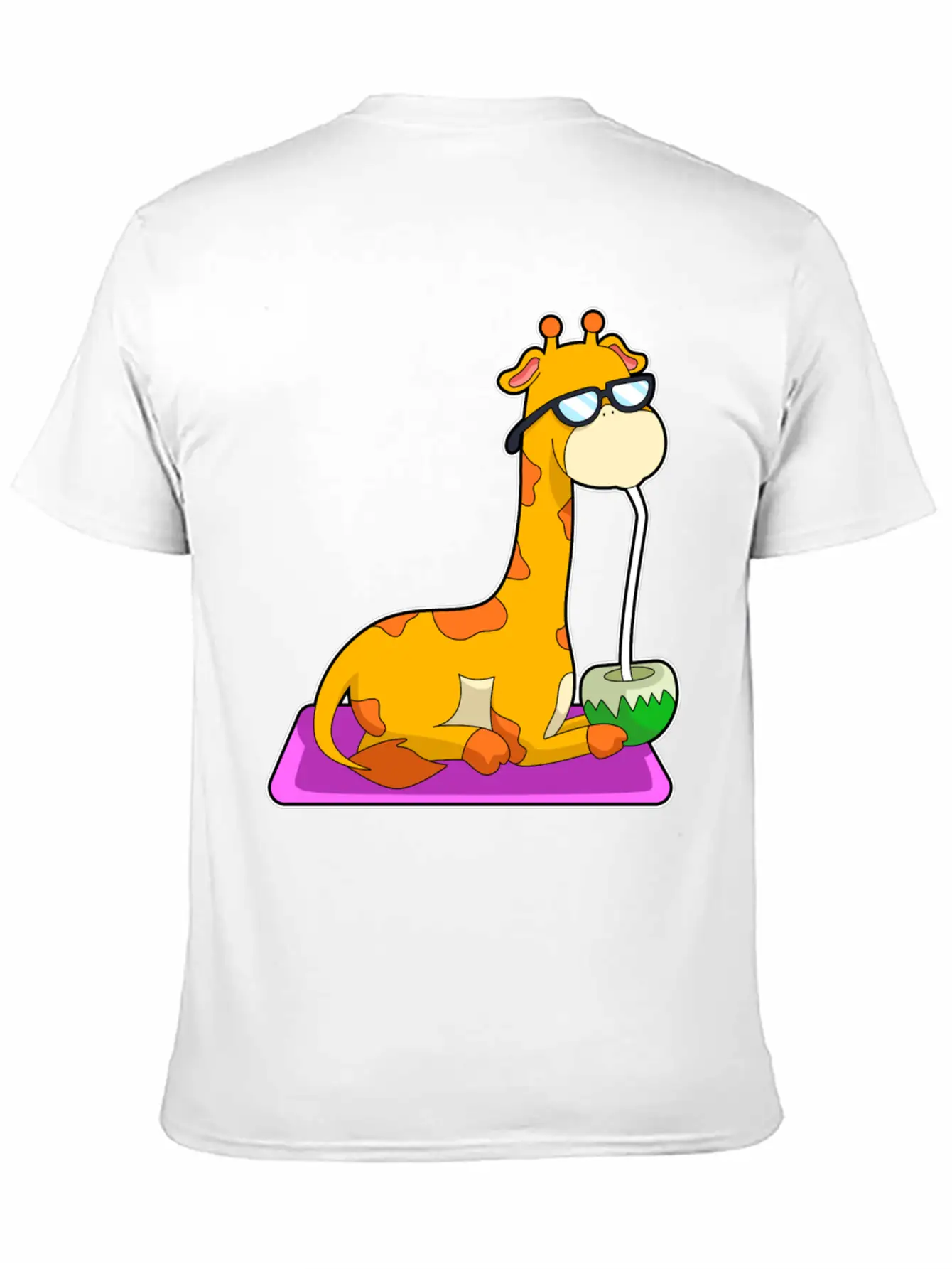 Giraffe With Coconut Unisex Casual T-Shirt – Clean Design For Daily Comfort