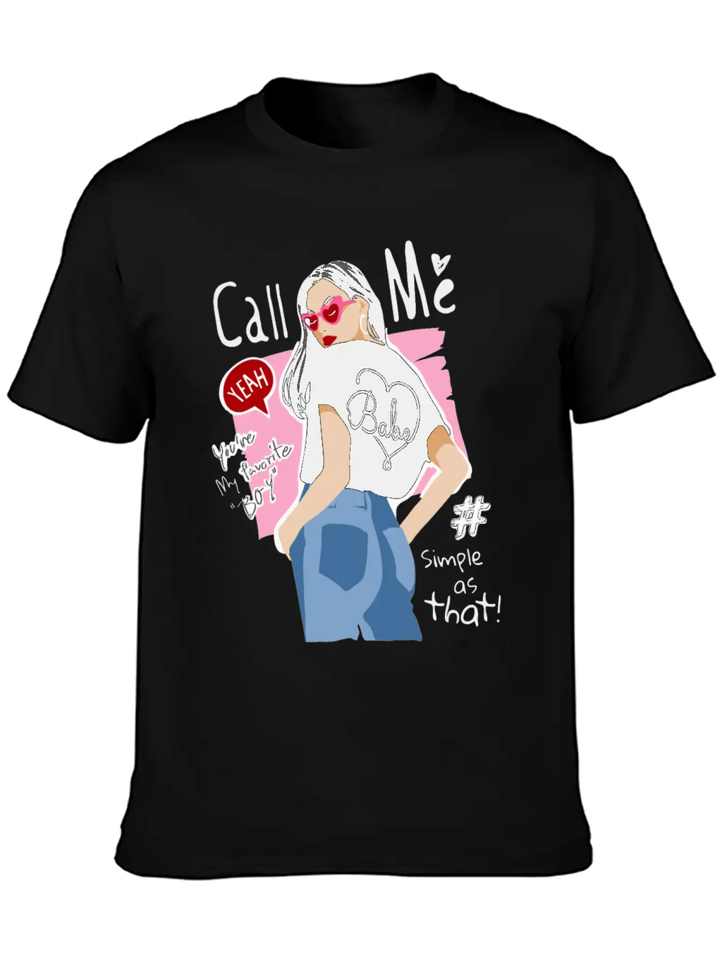 Girl In Street Fashion Style Timeless Short Sleeve Tee – Comfy And Minimalist Design