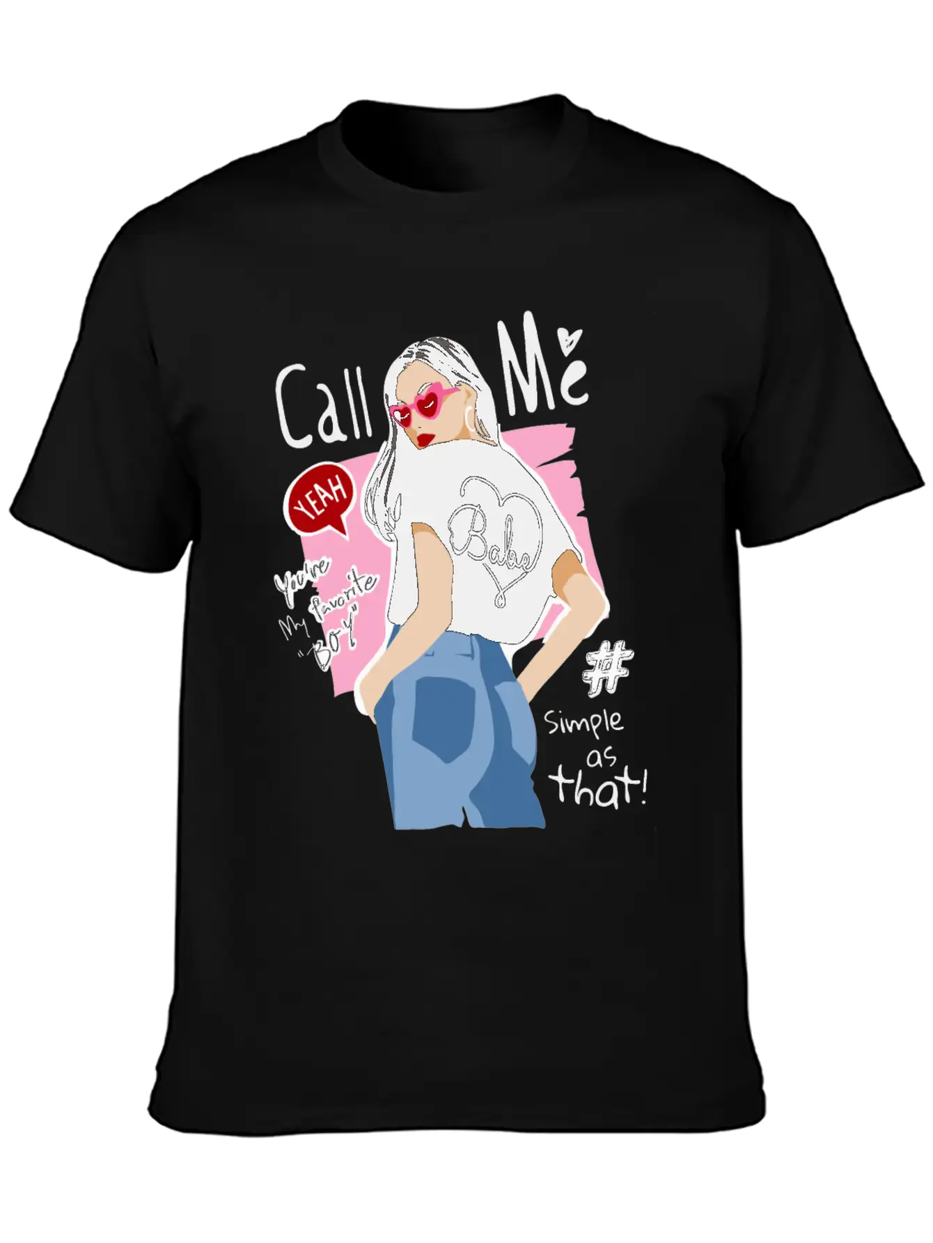 Girl In Street Fashion Style Timeless Short Sleeve Tee – Comfy And Minimalist Design