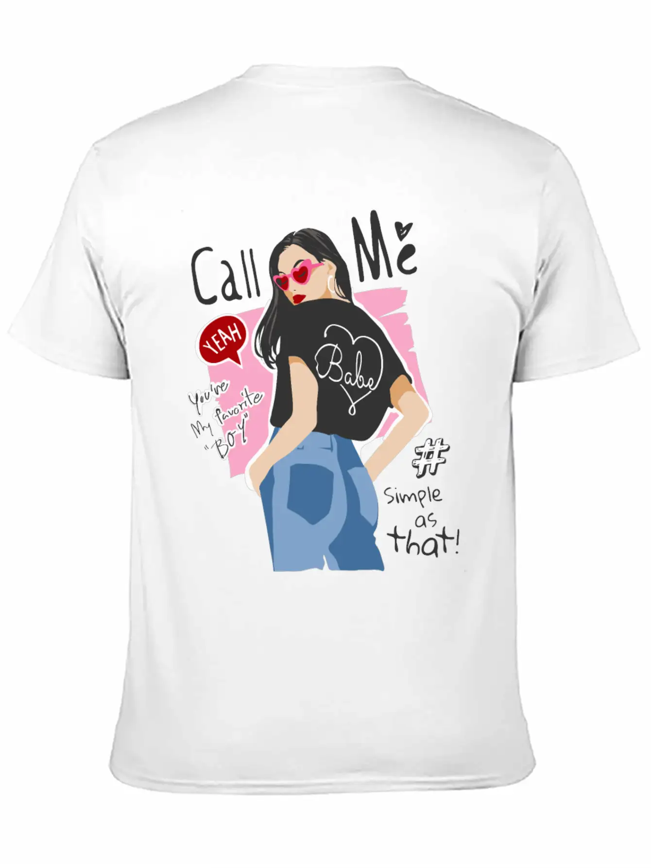 Girl In Street Fashion Style Timeless Short Sleeve Tee – Comfy And Minimalist Design