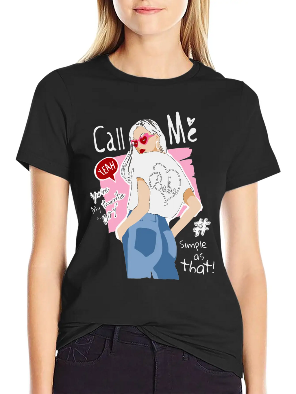 Girl In Street Fashion Style Timeless Short Sleeve Tee – Comfy And Minimalist Design