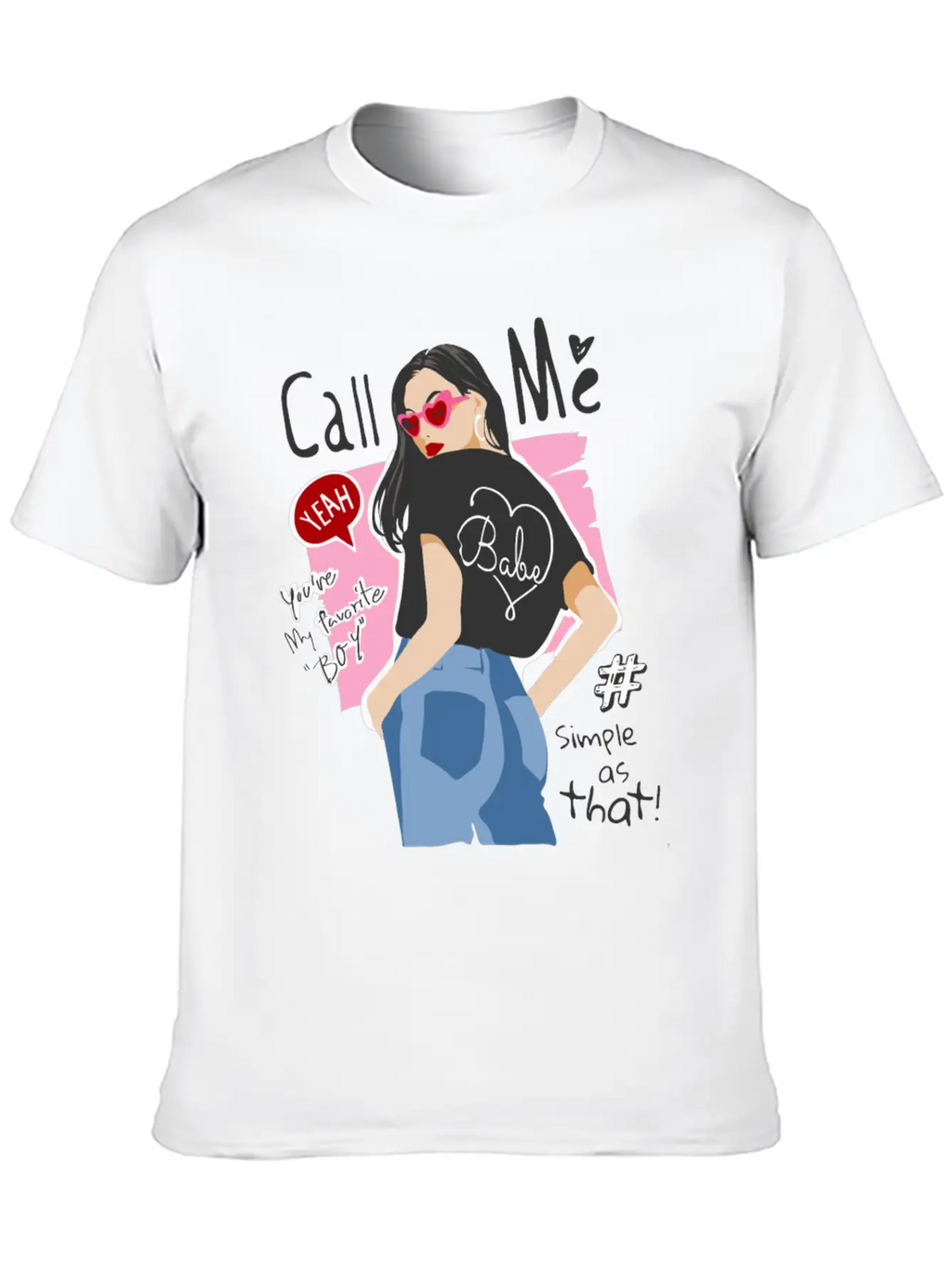 Girl In Street Fashion Style Timeless Short Sleeve Tee – Comfy And Minimalist Design