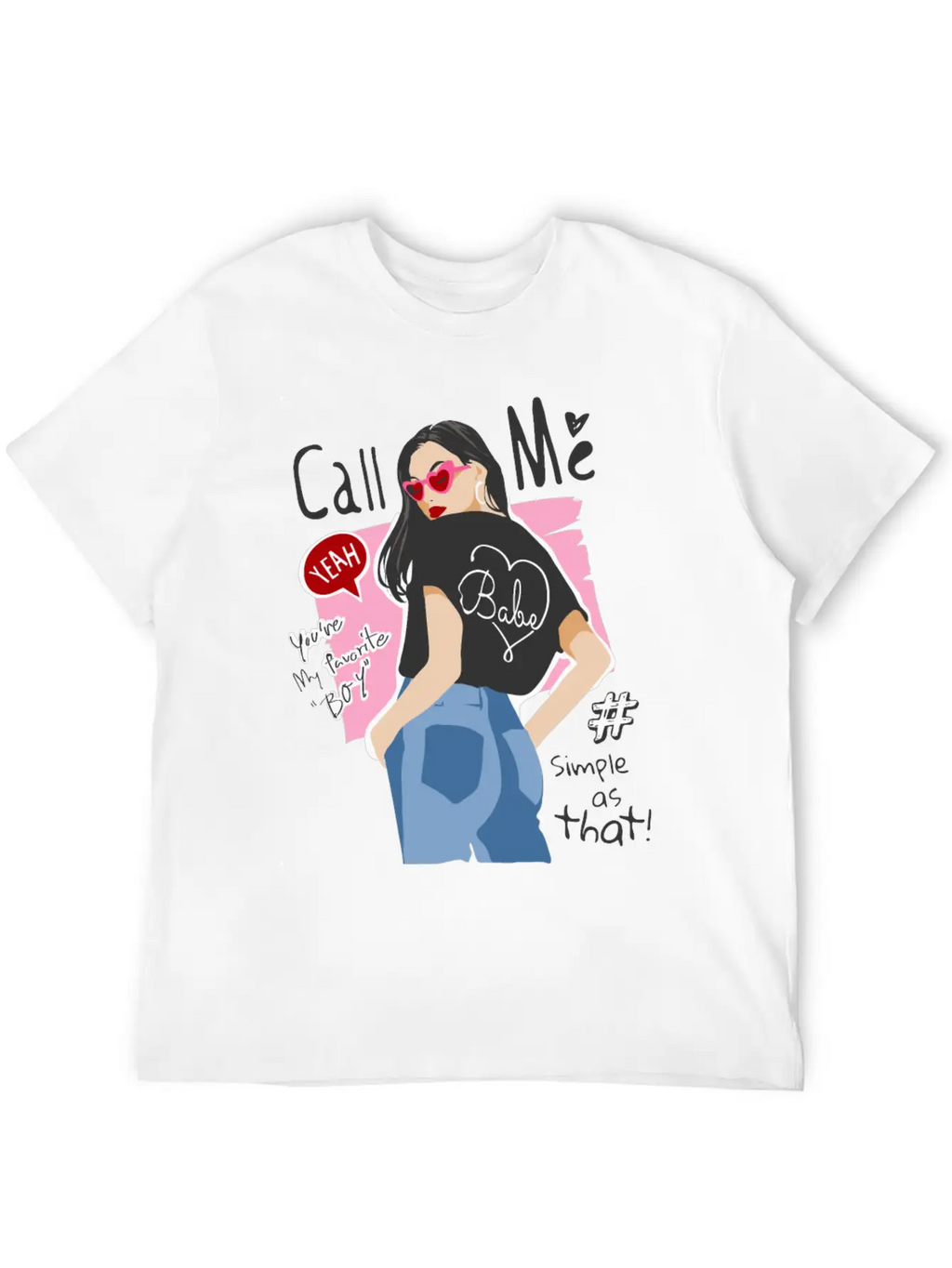 Girl In Street Fashion Style Timeless Short Sleeve Tee – Comfy And Minimalist Design