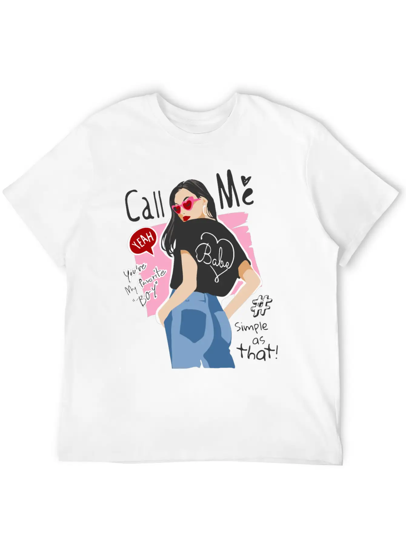 Girl In Street Fashion Style Timeless Short Sleeve Tee – Comfy And Minimalist Design