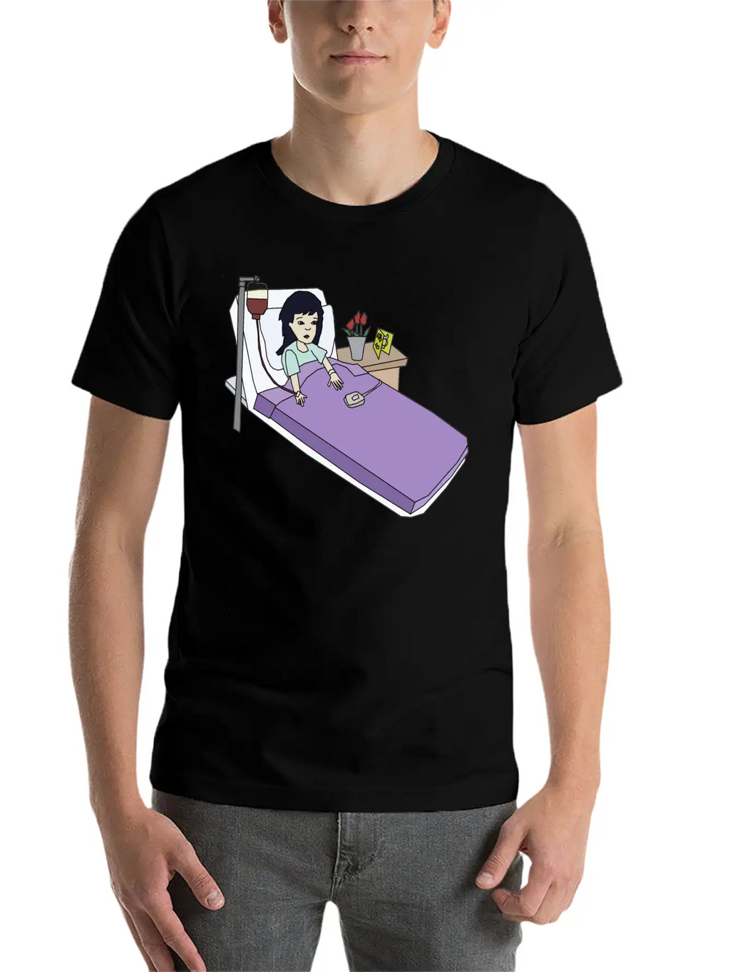 Girl In The Hospital Breathable Soft Cotton T-Shirt – Timeless Casual Look