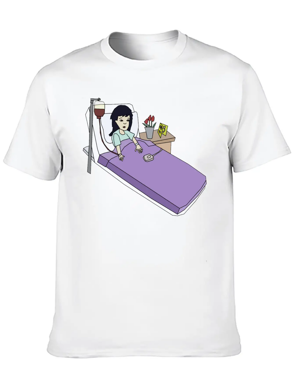 Girl In The Hospital Breathable Soft Cotton T-Shirt – Timeless Casual Look