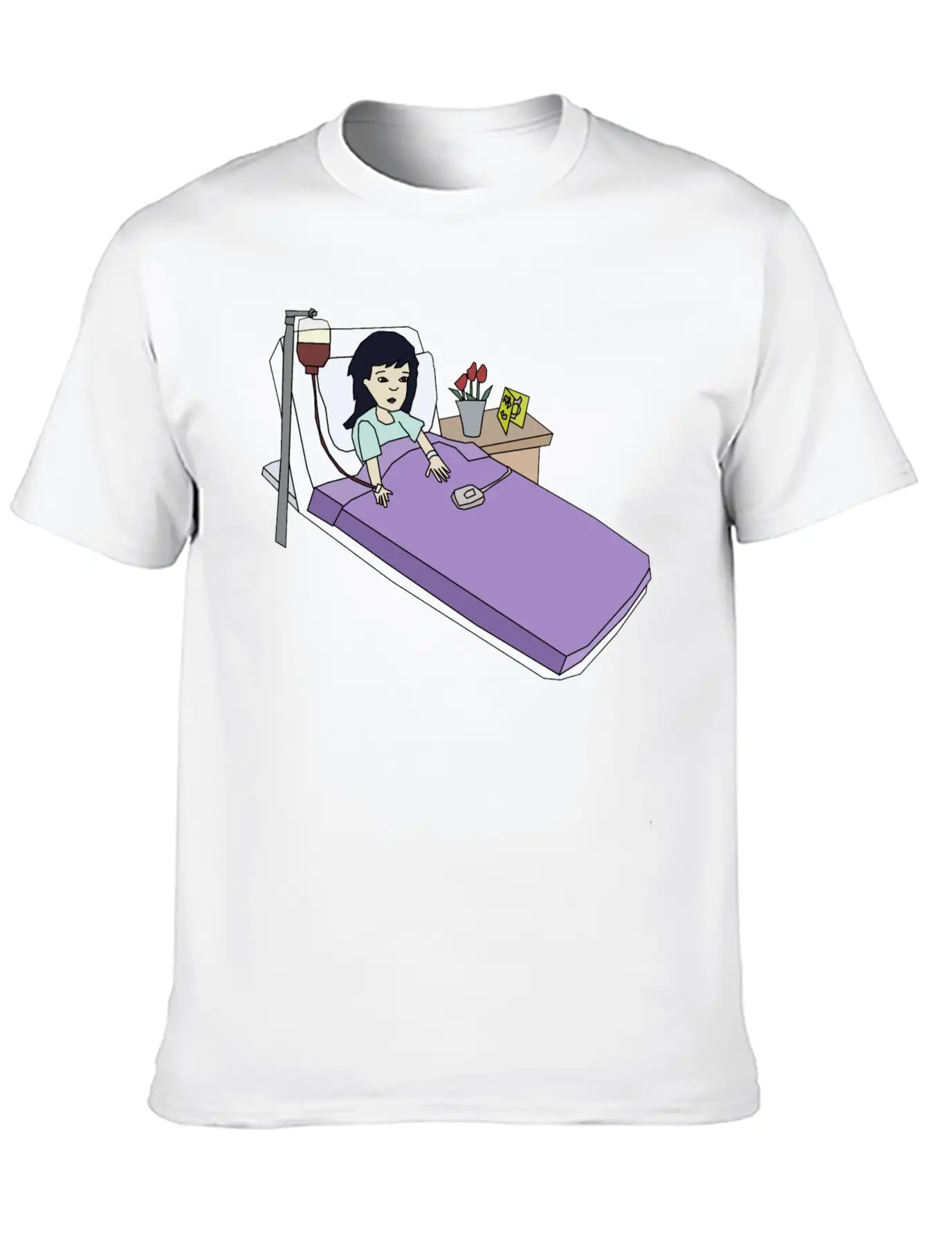 Girl In The Hospital Breathable Soft Cotton T-Shirt – Timeless Casual Look