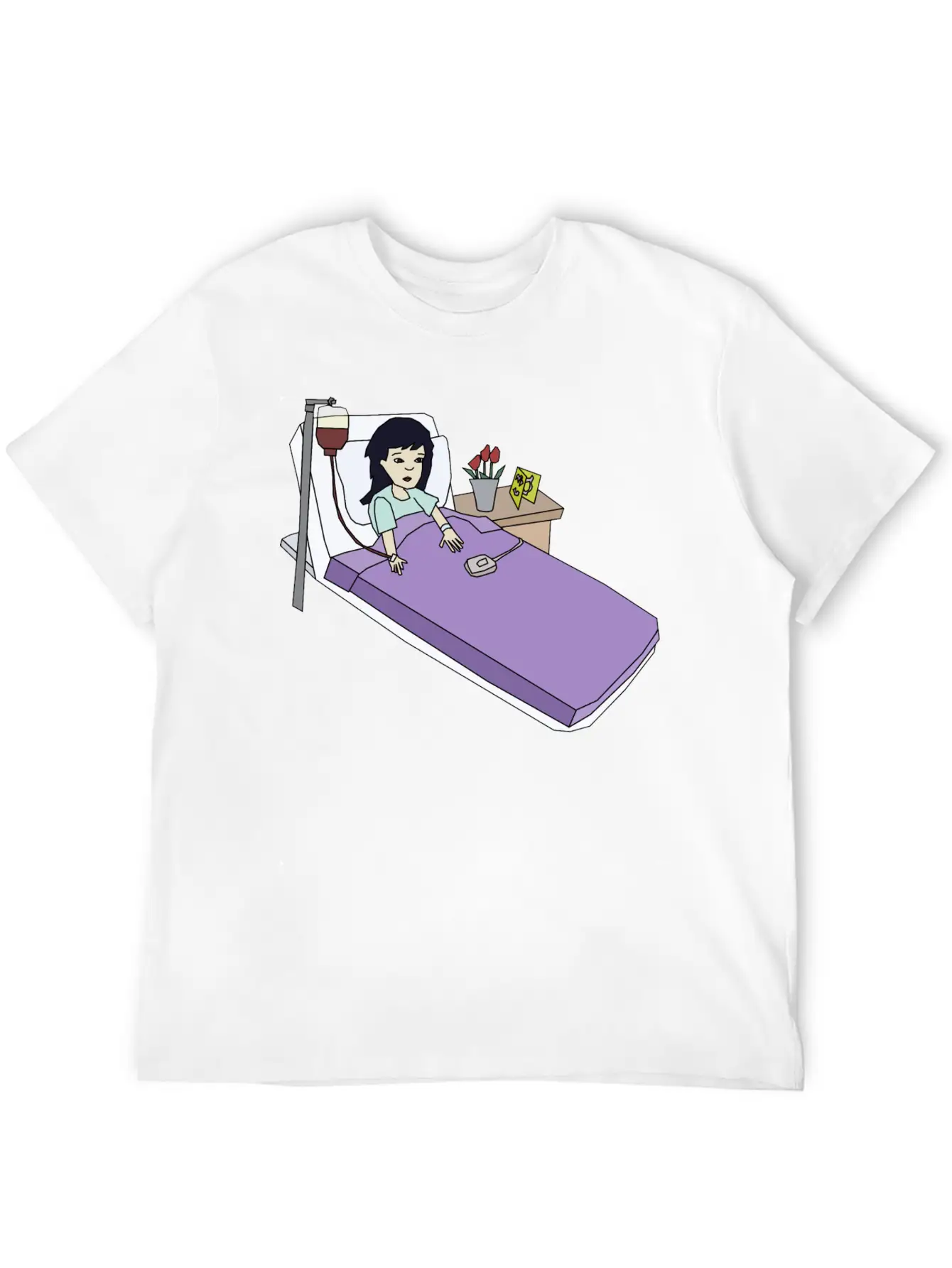 Girl In The Hospital Breathable Soft Cotton T-Shirt – Timeless Casual Look