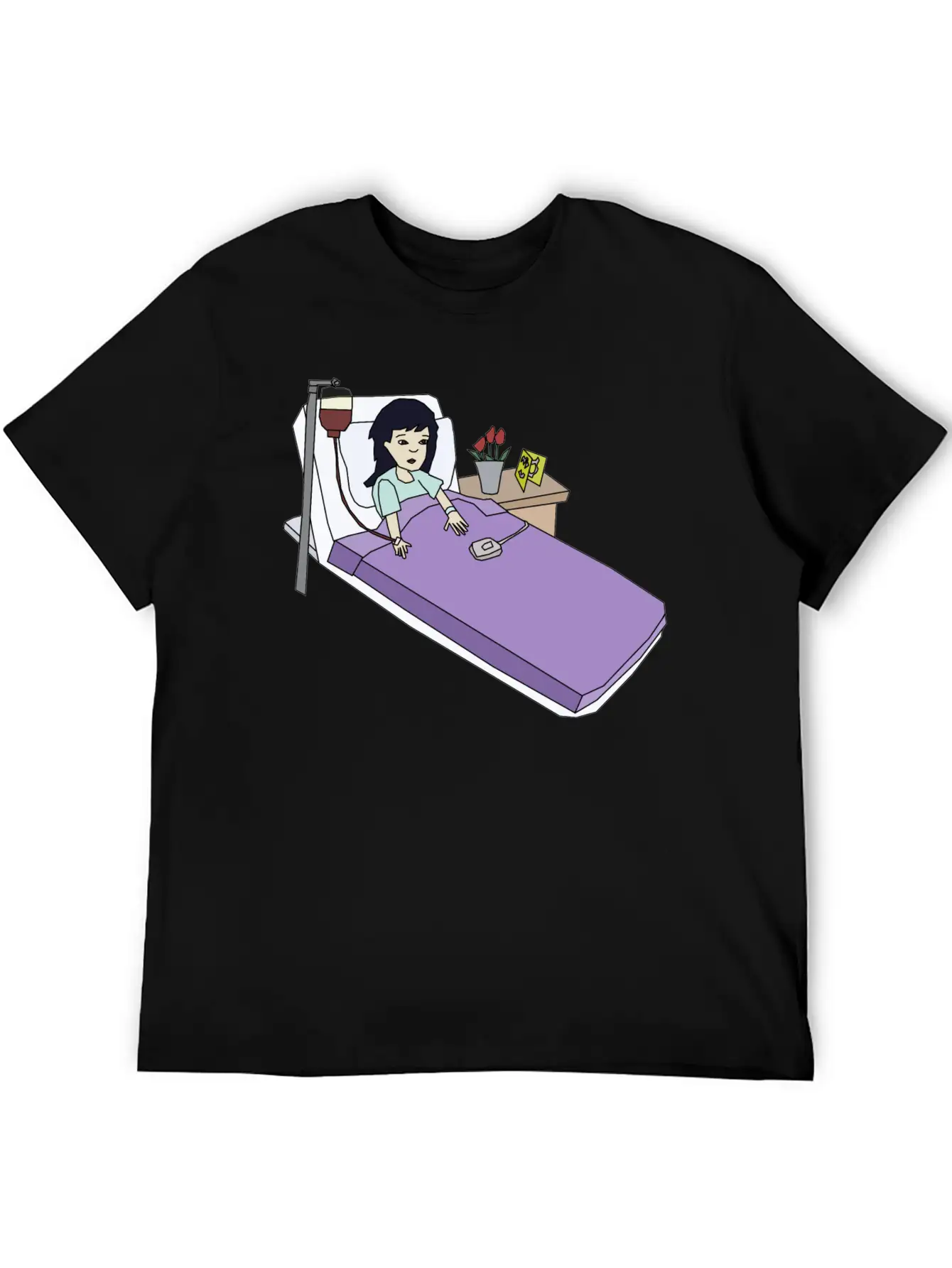 Girl In The Hospital Breathable Soft Cotton T-Shirt – Timeless Casual Look