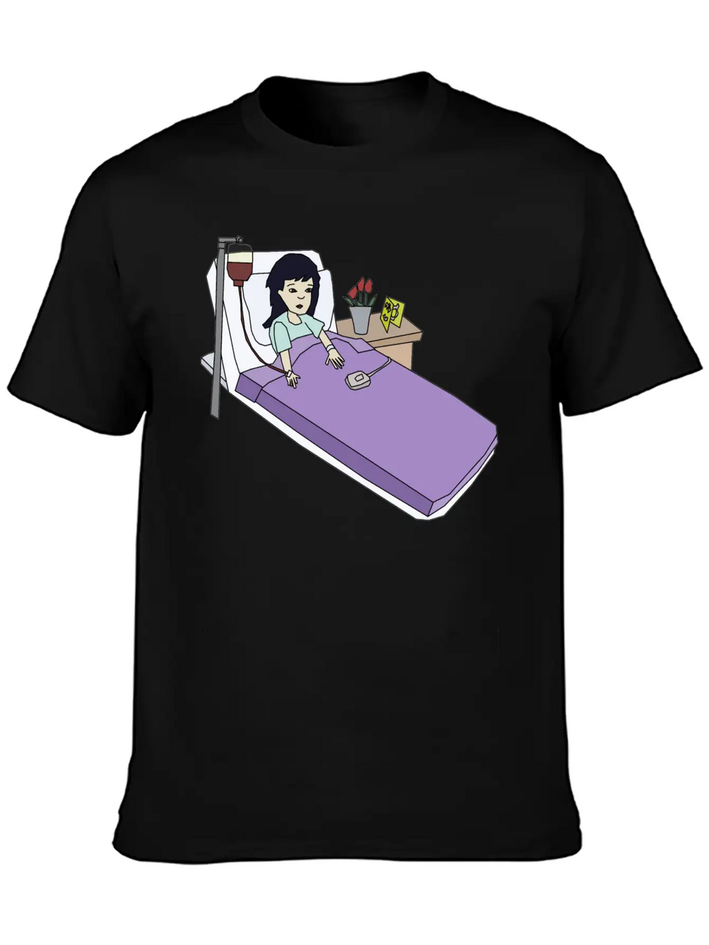 Girl In The Hospital Breathable Soft Cotton T-Shirt – Timeless Casual Look