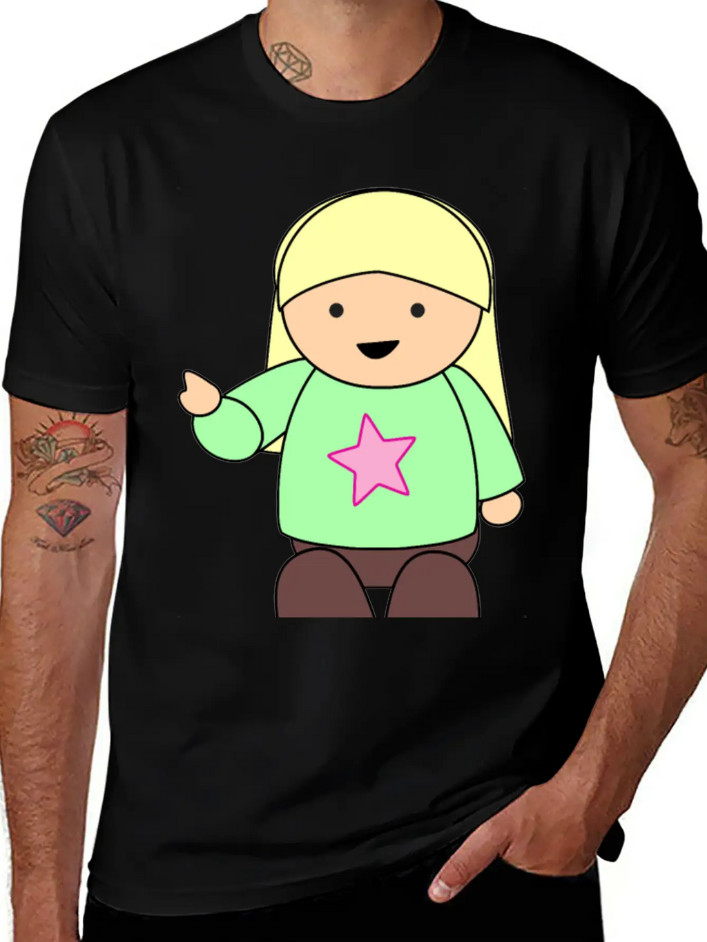 Girl Pointing Unisex Casual T-Shirt – Clean Design For Daily Comfort