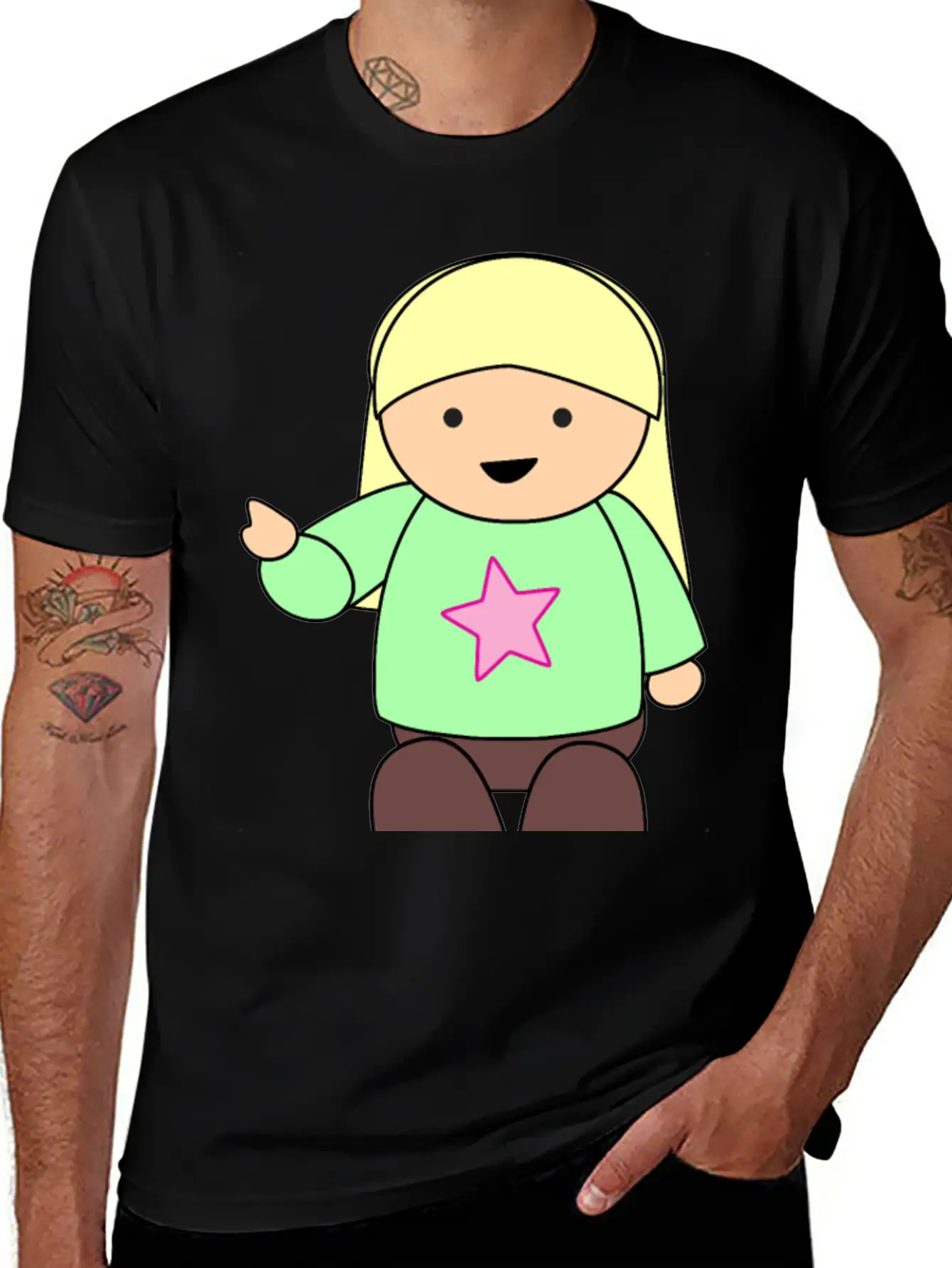 Girl Pointing Unisex Casual T-Shirt – Clean Design For Daily Comfort