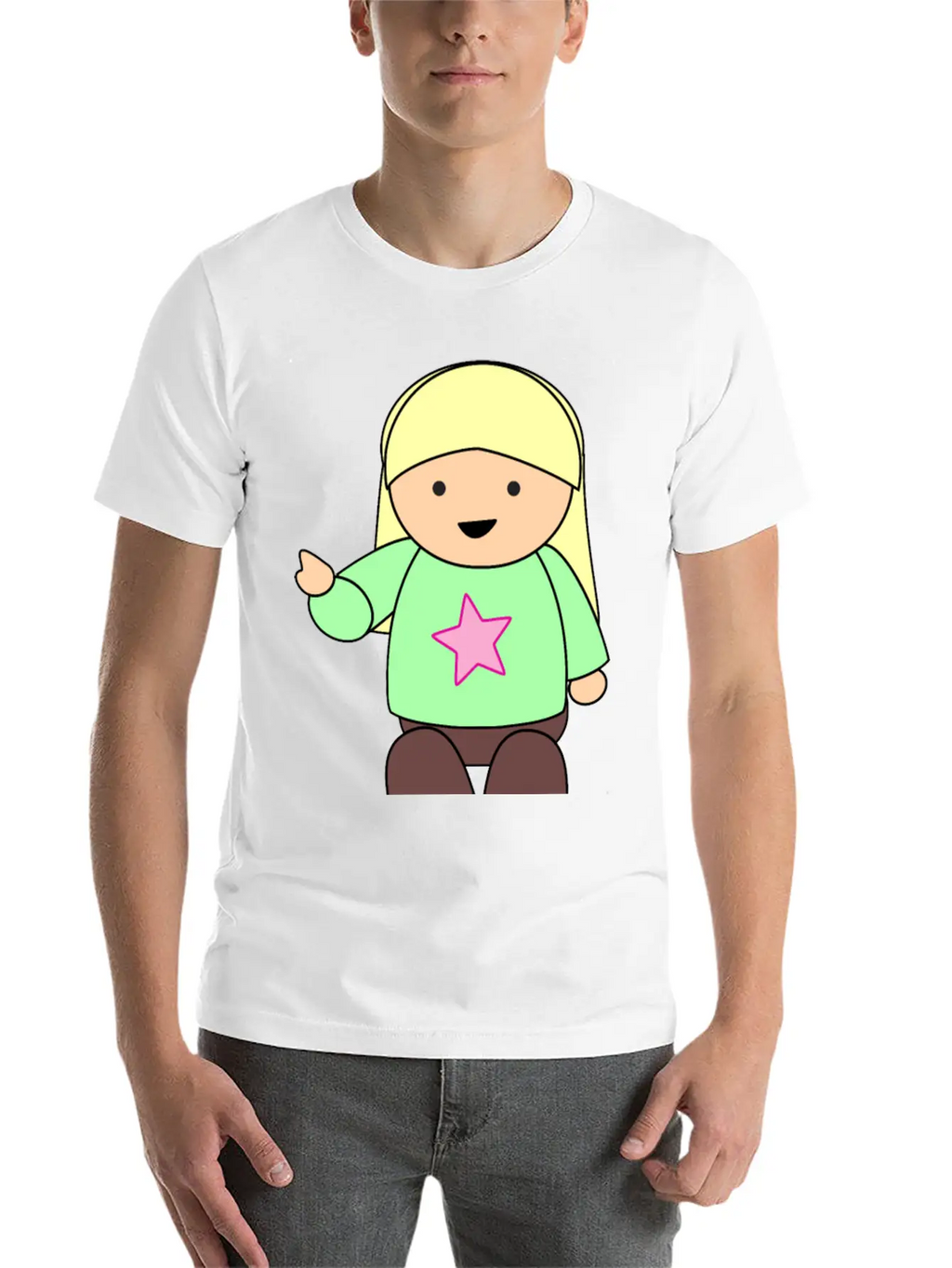 Girl Pointing Unisex Casual T-Shirt – Clean Design For Daily Comfort