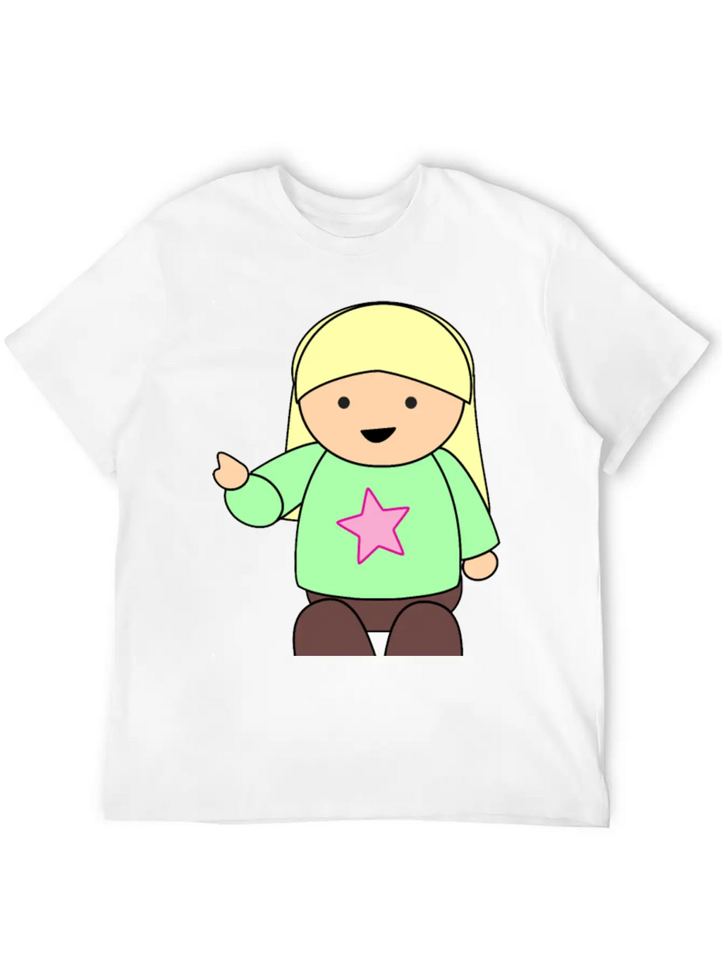 Girl Pointing Unisex Casual T-Shirt – Clean Design For Daily Comfort