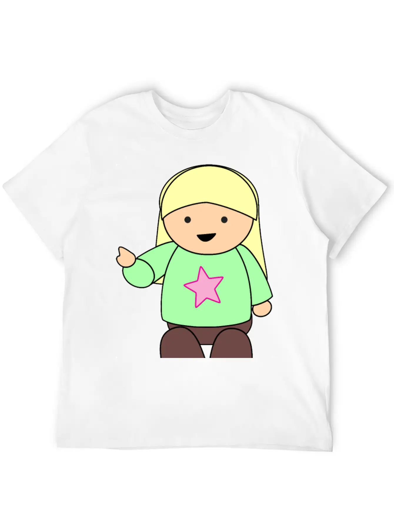 Girl Pointing Unisex Casual T-Shirt – Clean Design For Daily Comfort