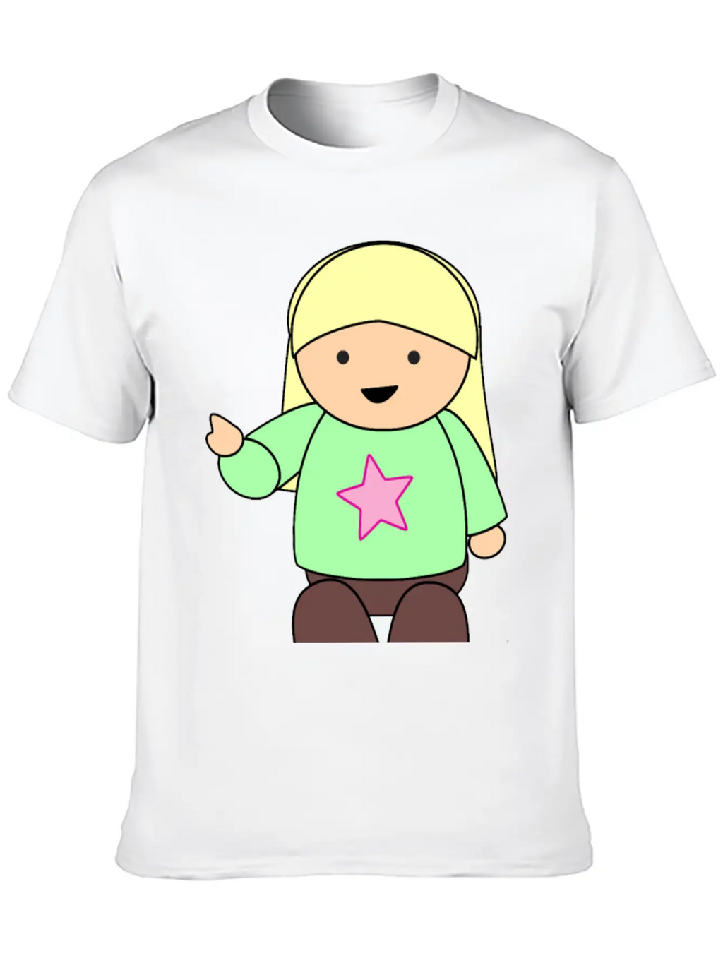 Girl Pointing Unisex Casual T-Shirt – Clean Design For Daily Comfort