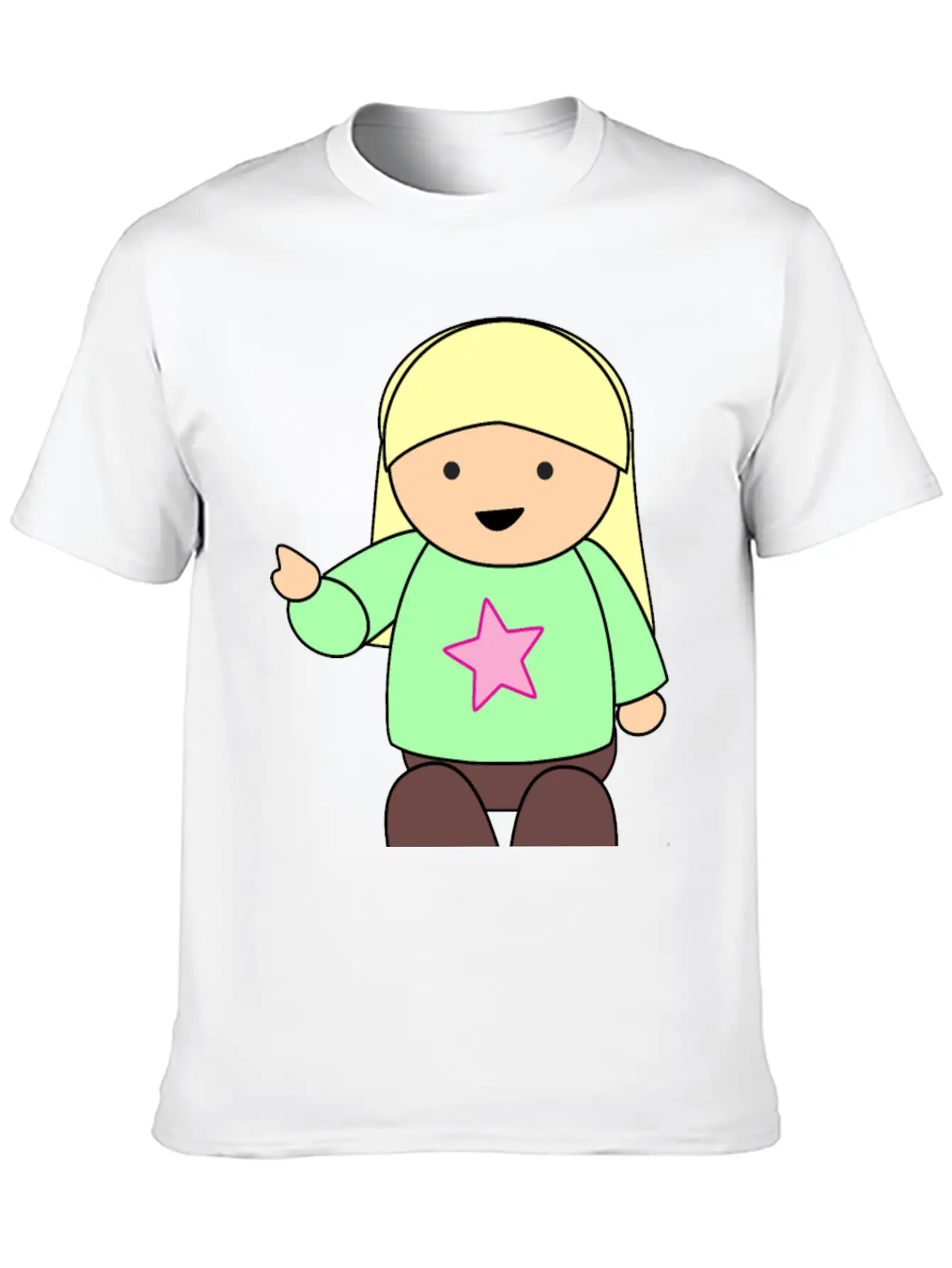 Girl Pointing Unisex Casual T-Shirt – Clean Design For Daily Comfort