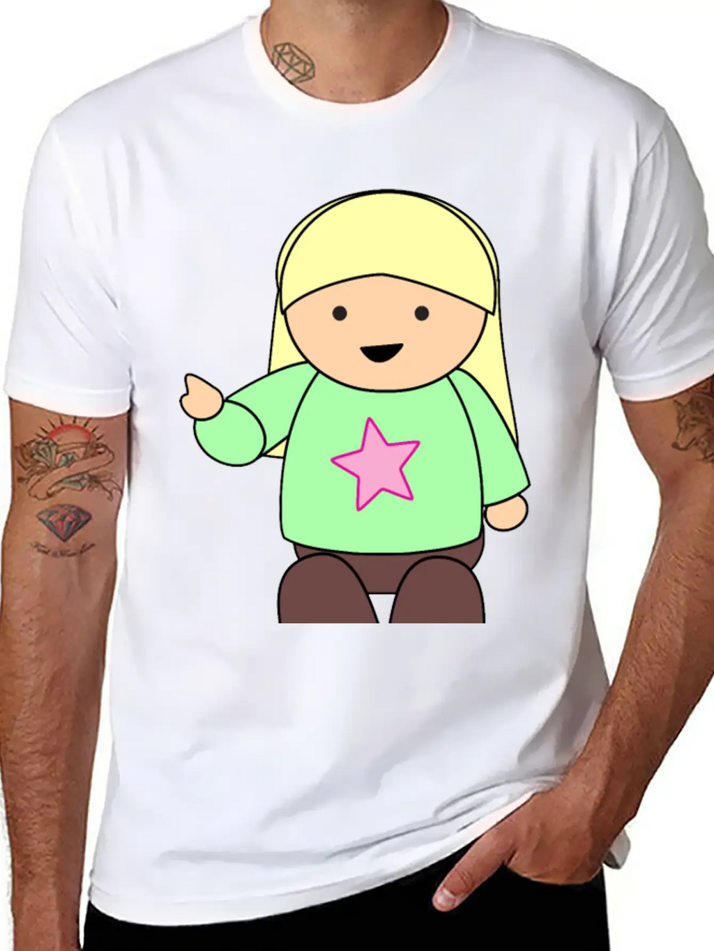 Girl Pointing Unisex Casual T-Shirt – Clean Design For Daily Comfort