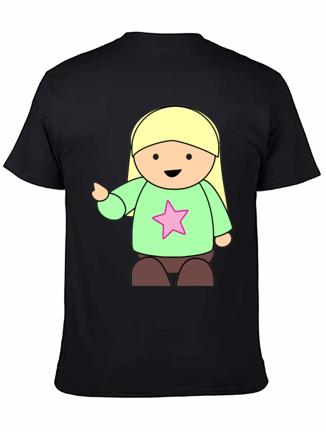 Girl Pointing Unisex Casual T-Shirt – Clean Design For Daily Comfort