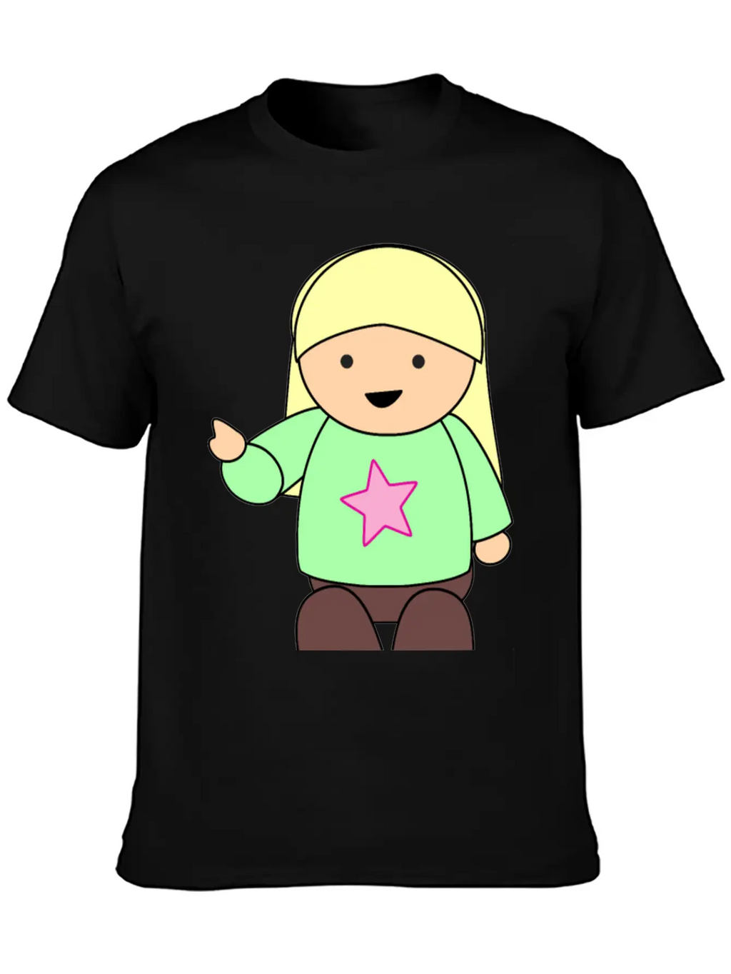Girl Pointing Unisex Casual T-Shirt – Clean Design For Daily Comfort