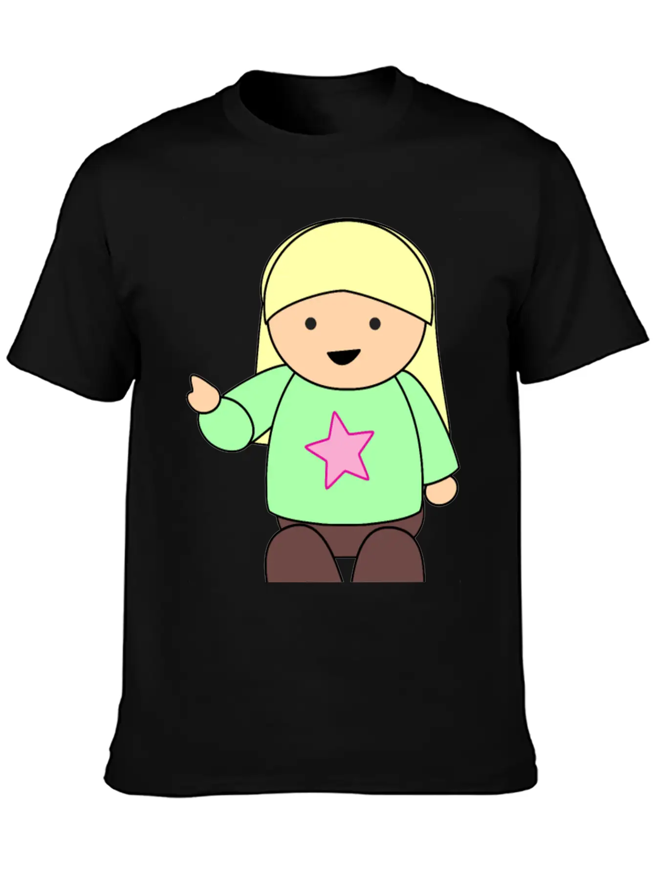 Girl Pointing Unisex Casual T-Shirt – Clean Design For Daily Comfort