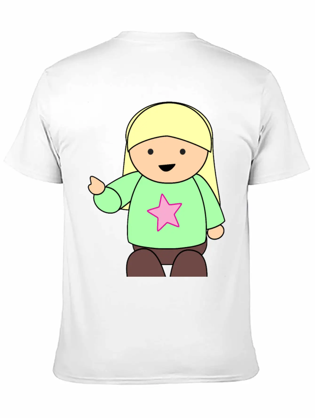Girl Pointing Unisex Casual T-Shirt – Clean Design For Daily Comfort